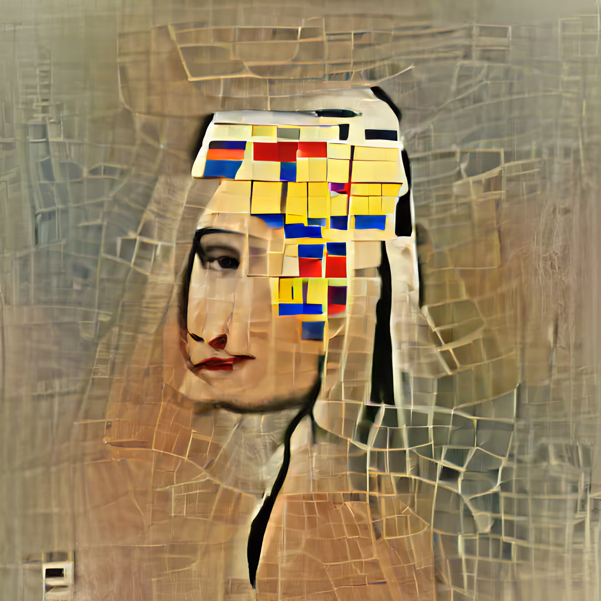 Monalisa by Piet Mondrian