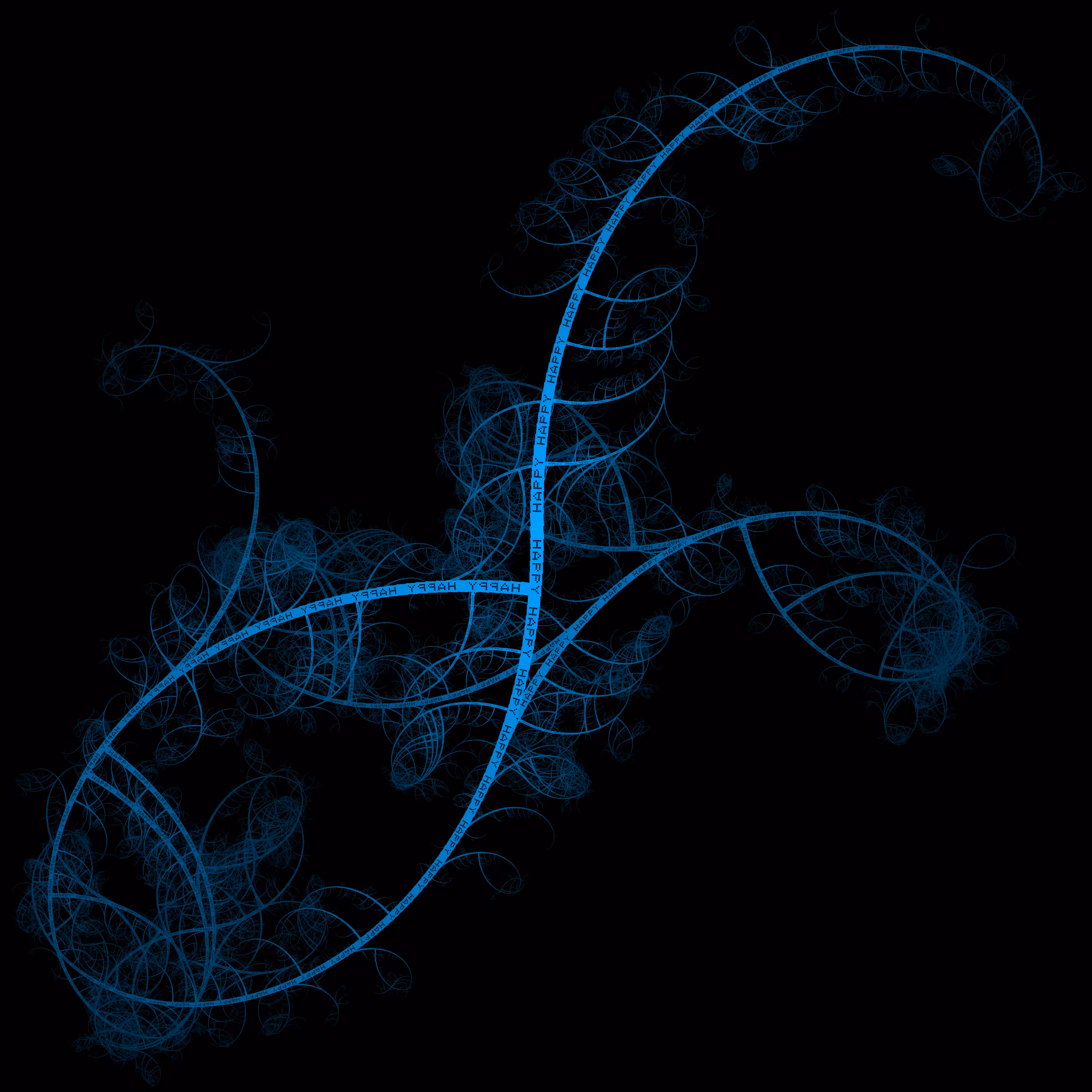 Happy Vine in blue
