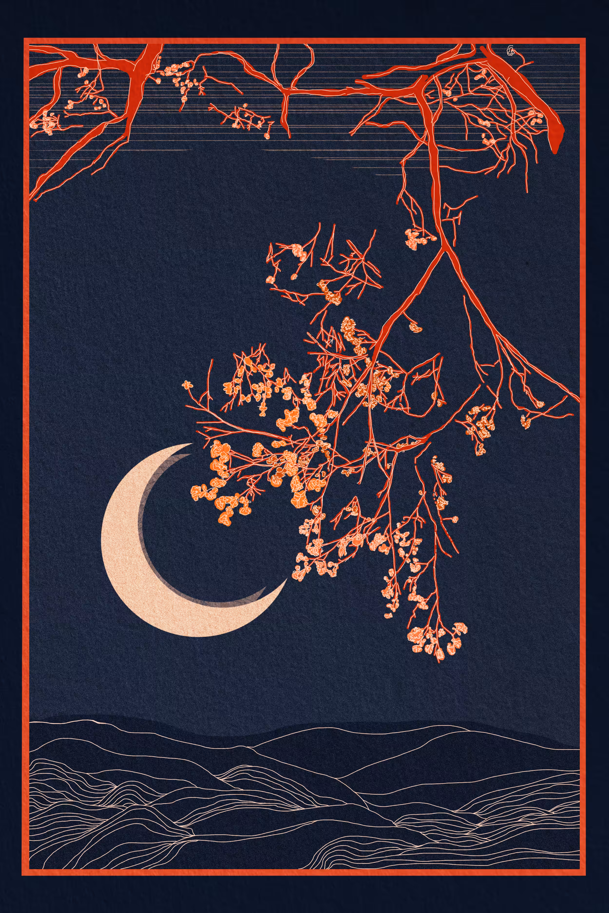 Flowers in the darkest night