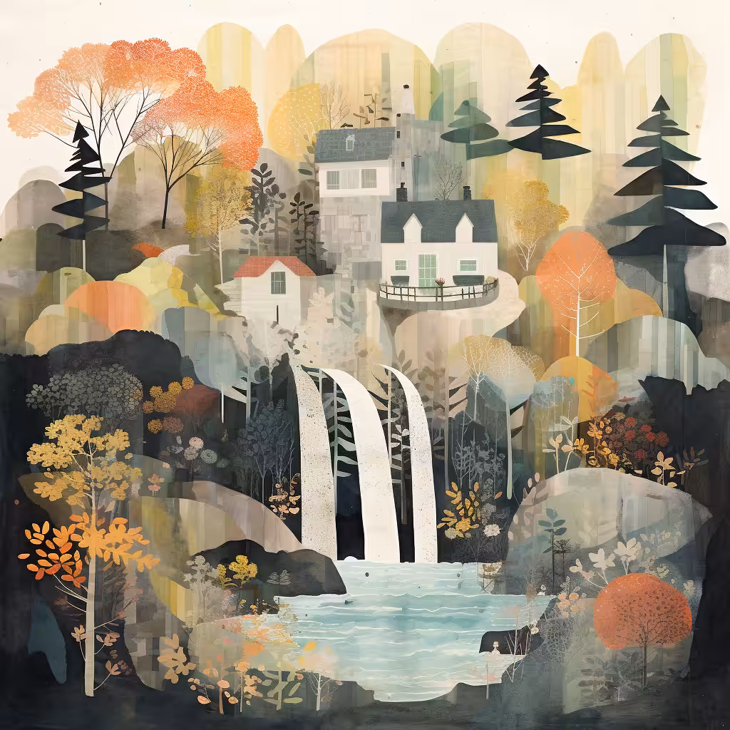 Paper Dreams: Waterfall house #4