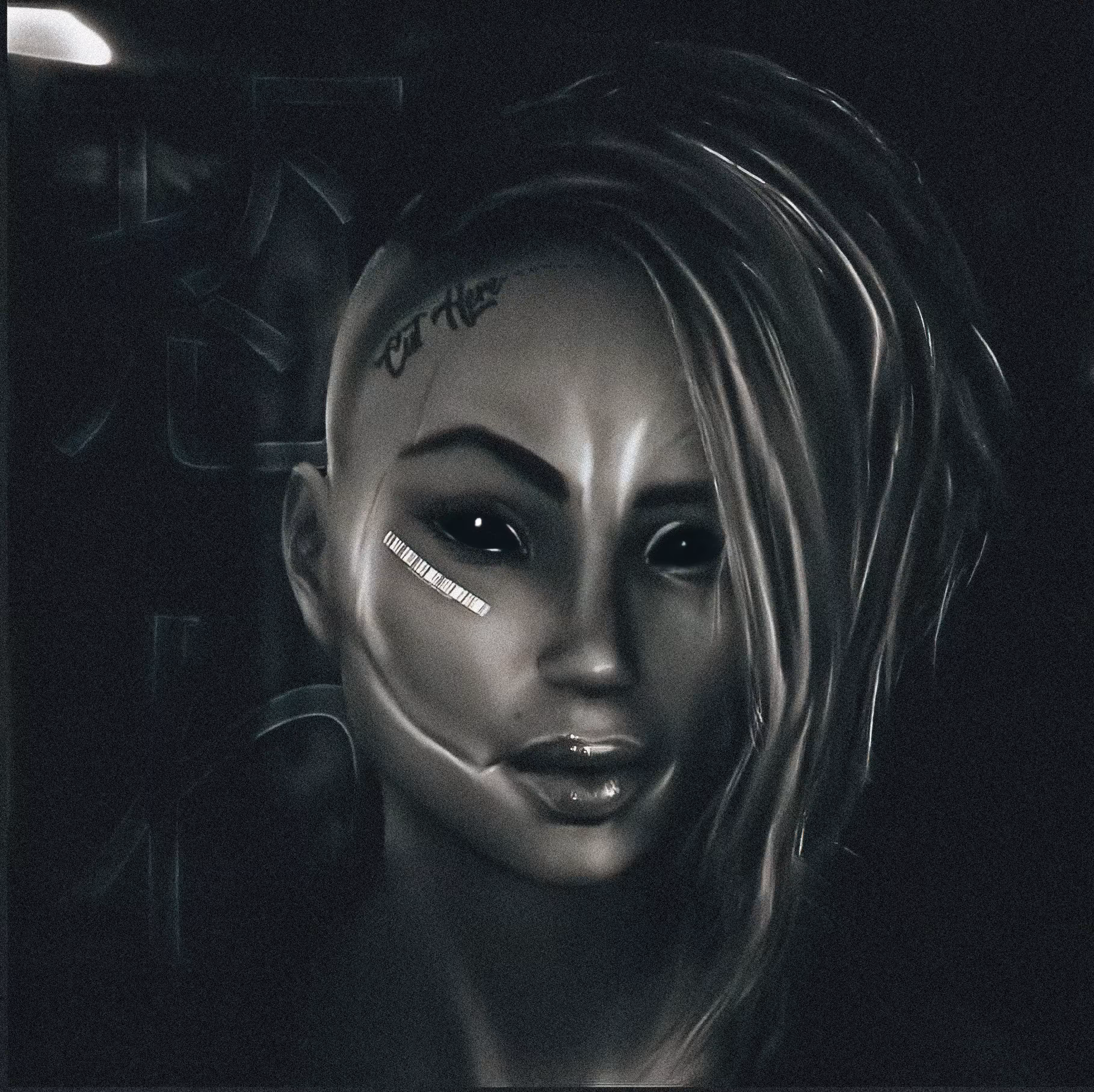 GFaces/P2/F2 - BLACK EYED SCARFACE
