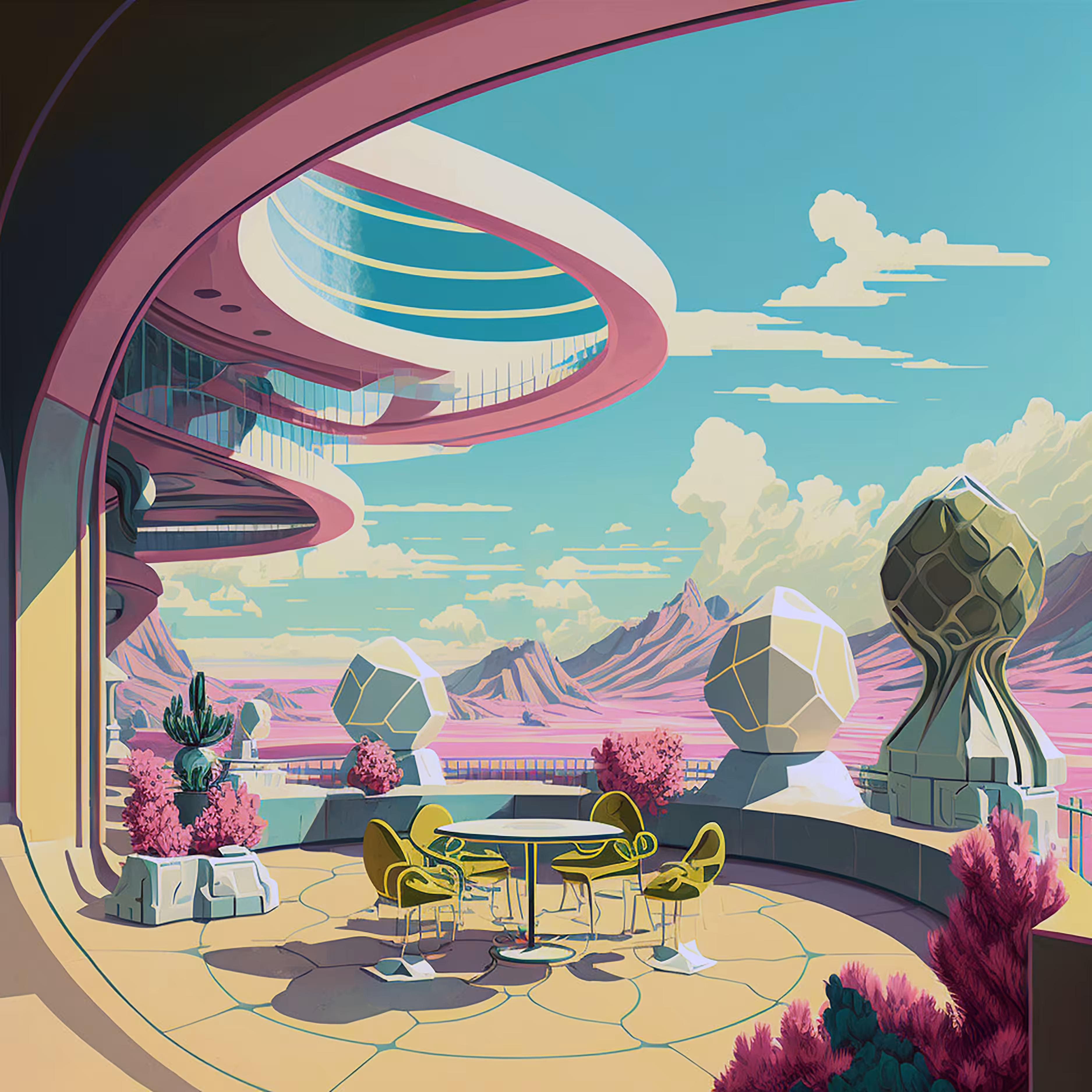 balconies.: table for 4.