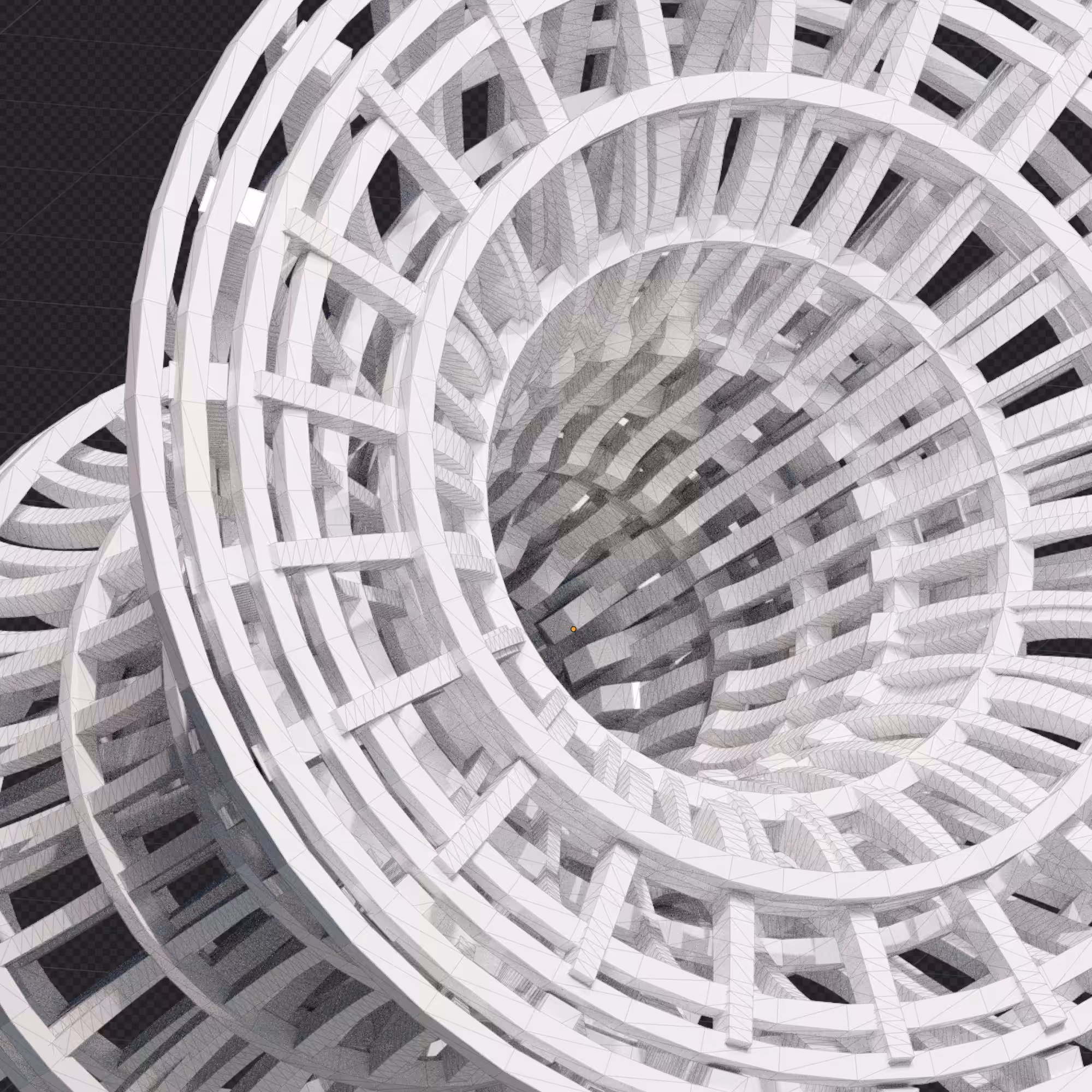 Tower 0006 (Wireframe closeup)