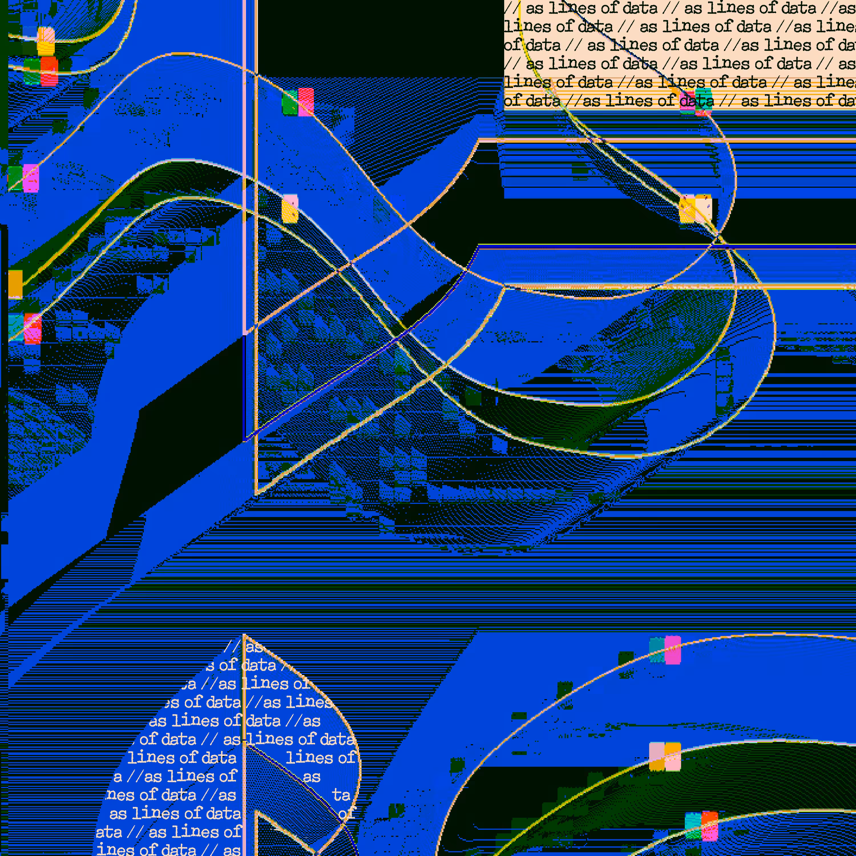 as lines of data