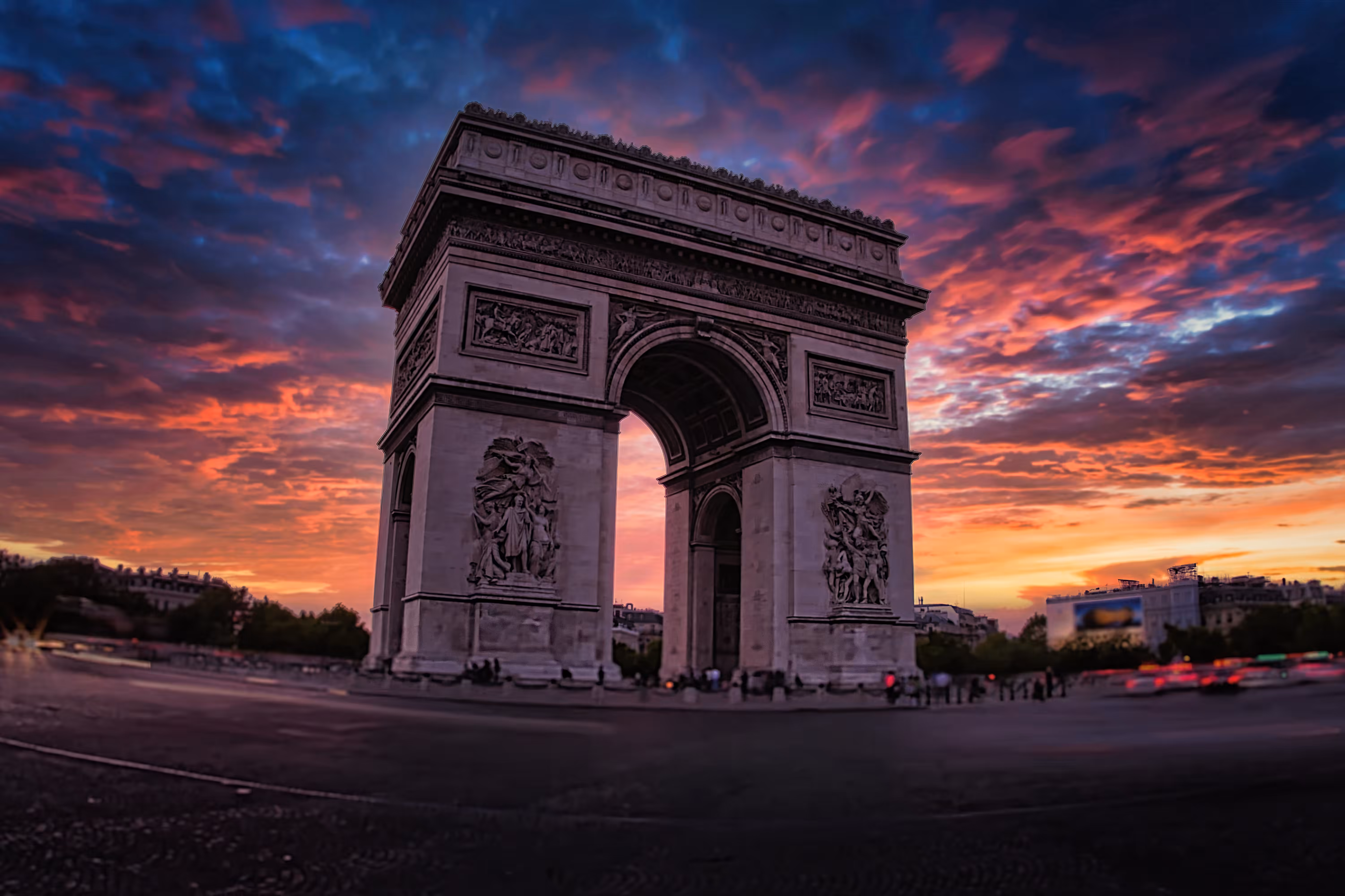sunset at the arc