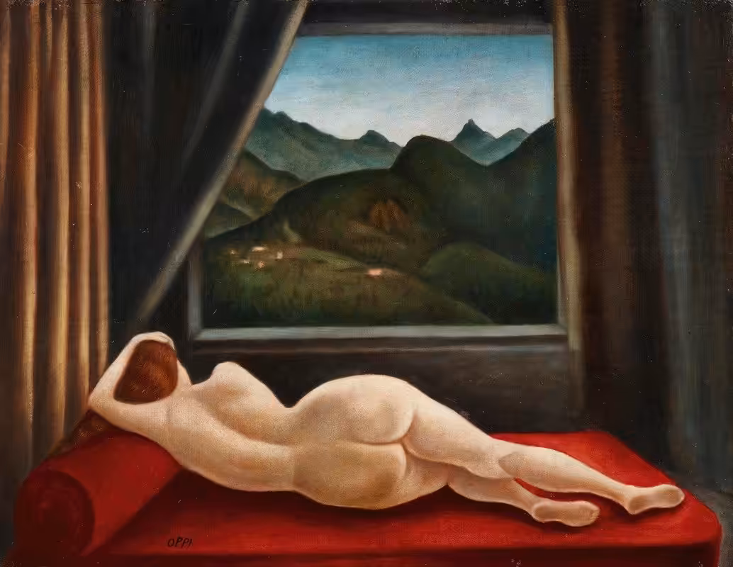 Nudo sdraiato con finestra 
