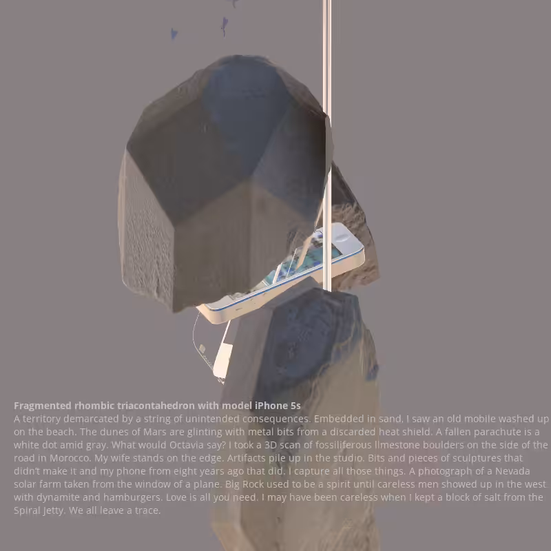 Fragmented triacontahedron with iPhone 5s #65