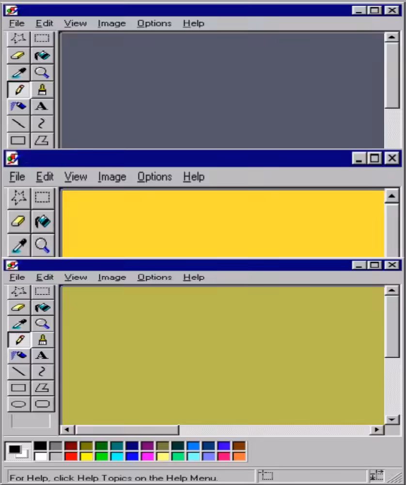 Green, Yellow and Grey