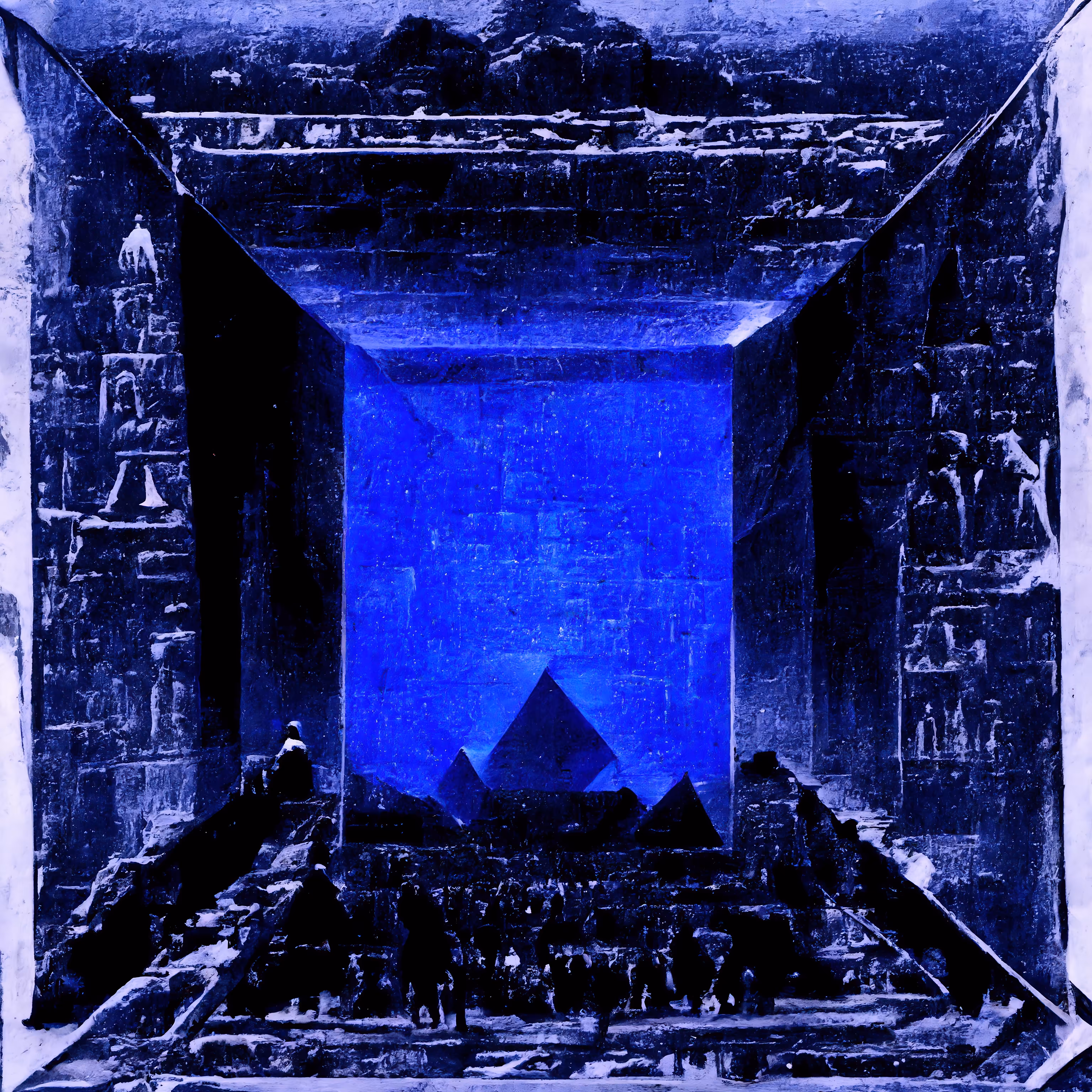 Turned into blue colored prisms