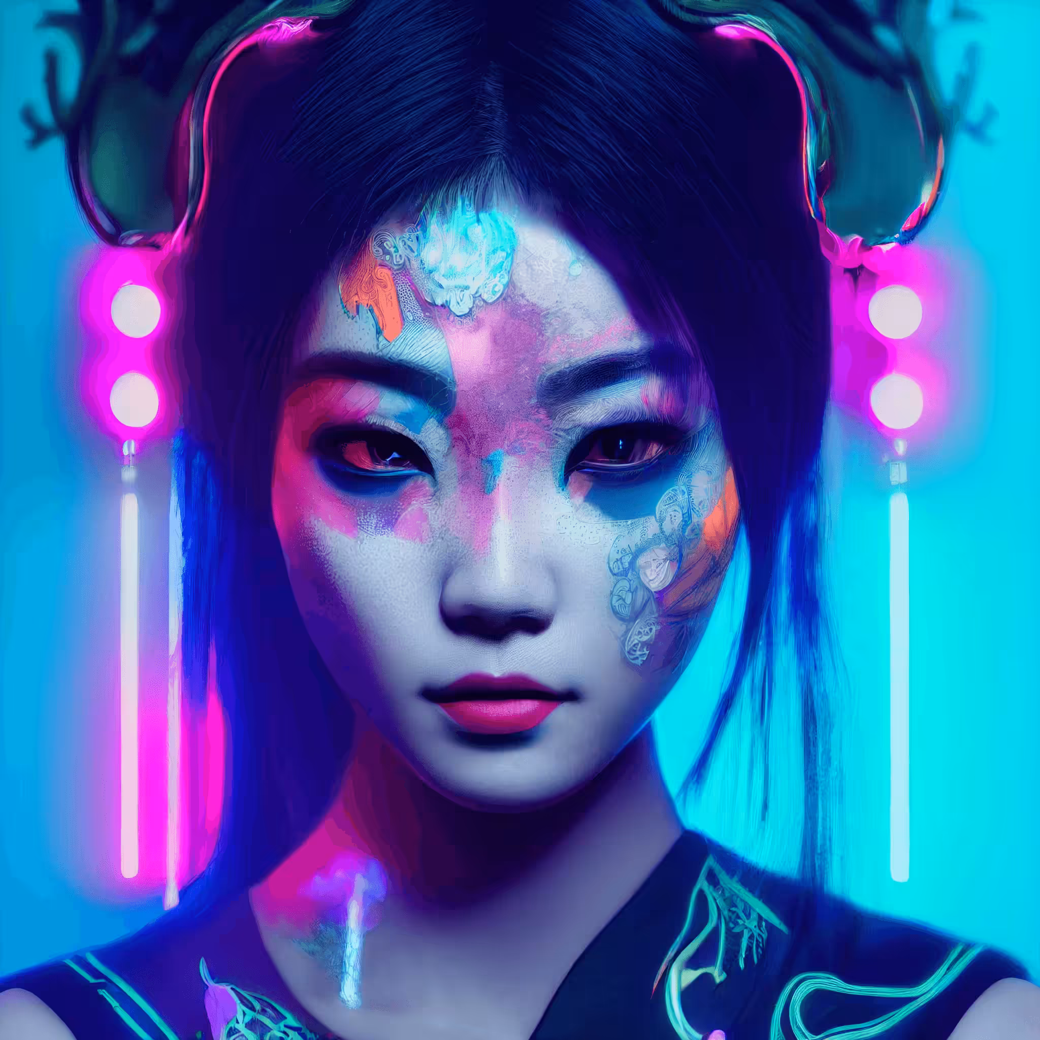 Neon geisha