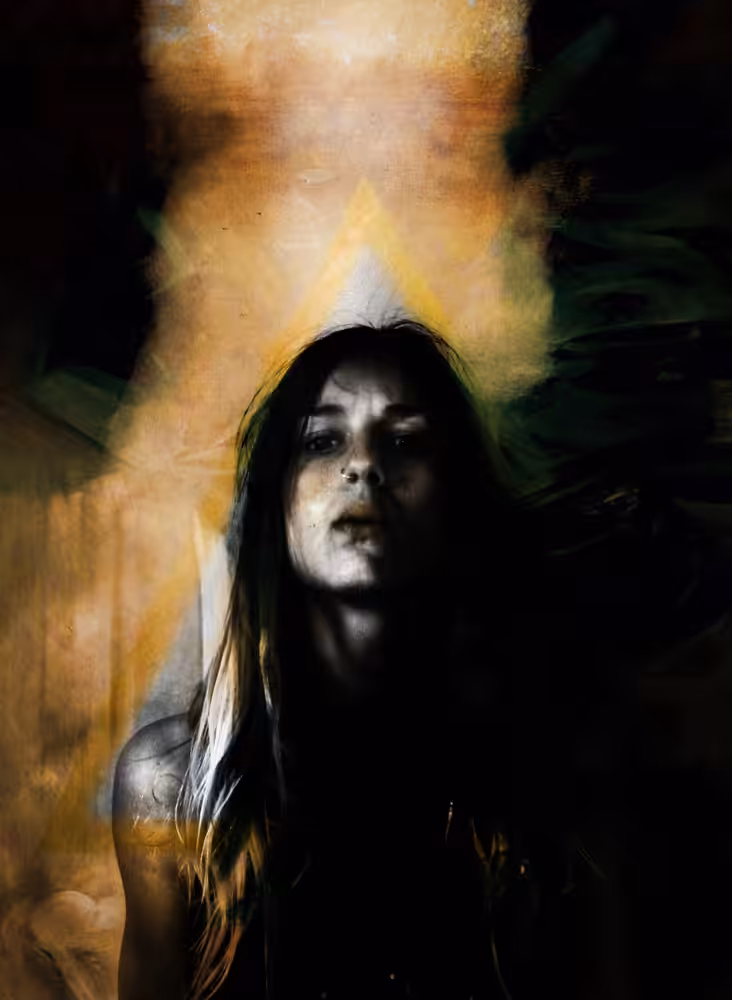 Self-portrait with golden triangle