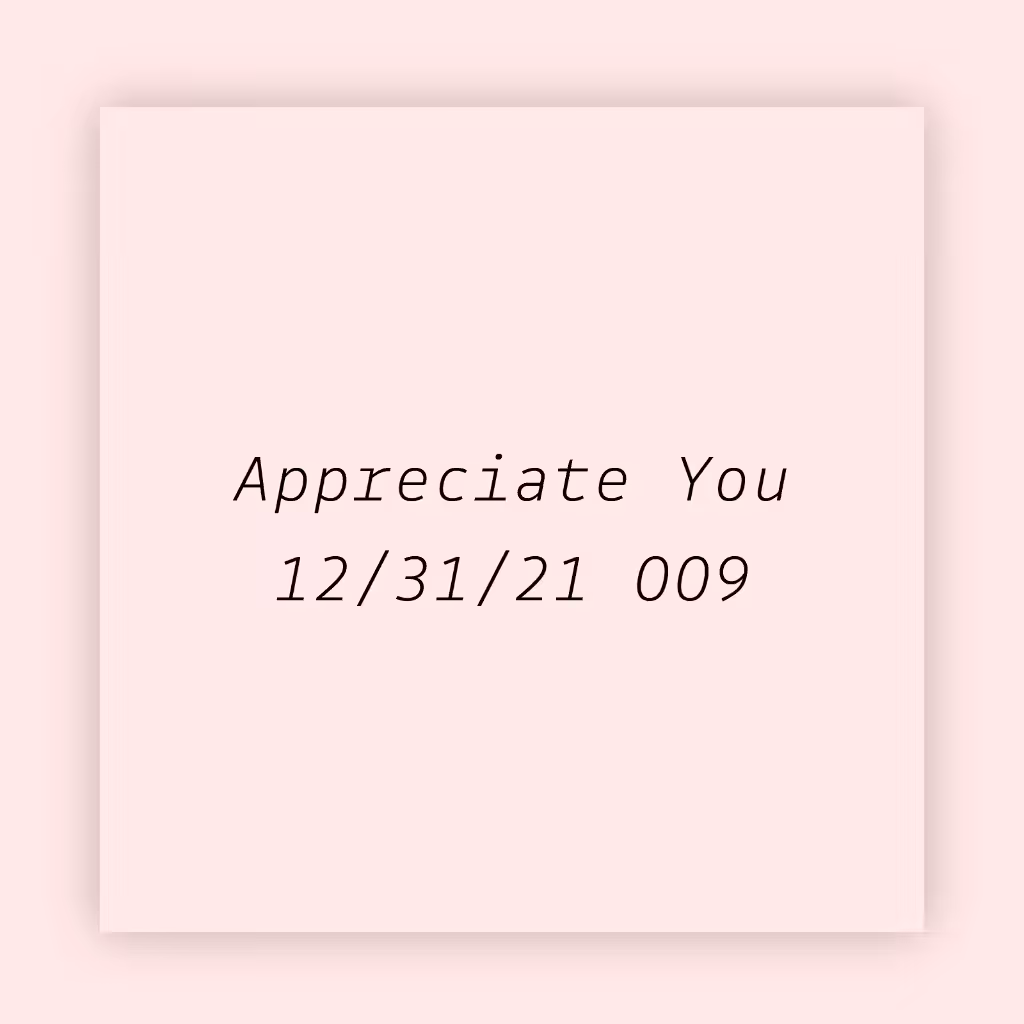 Appreciate You 009