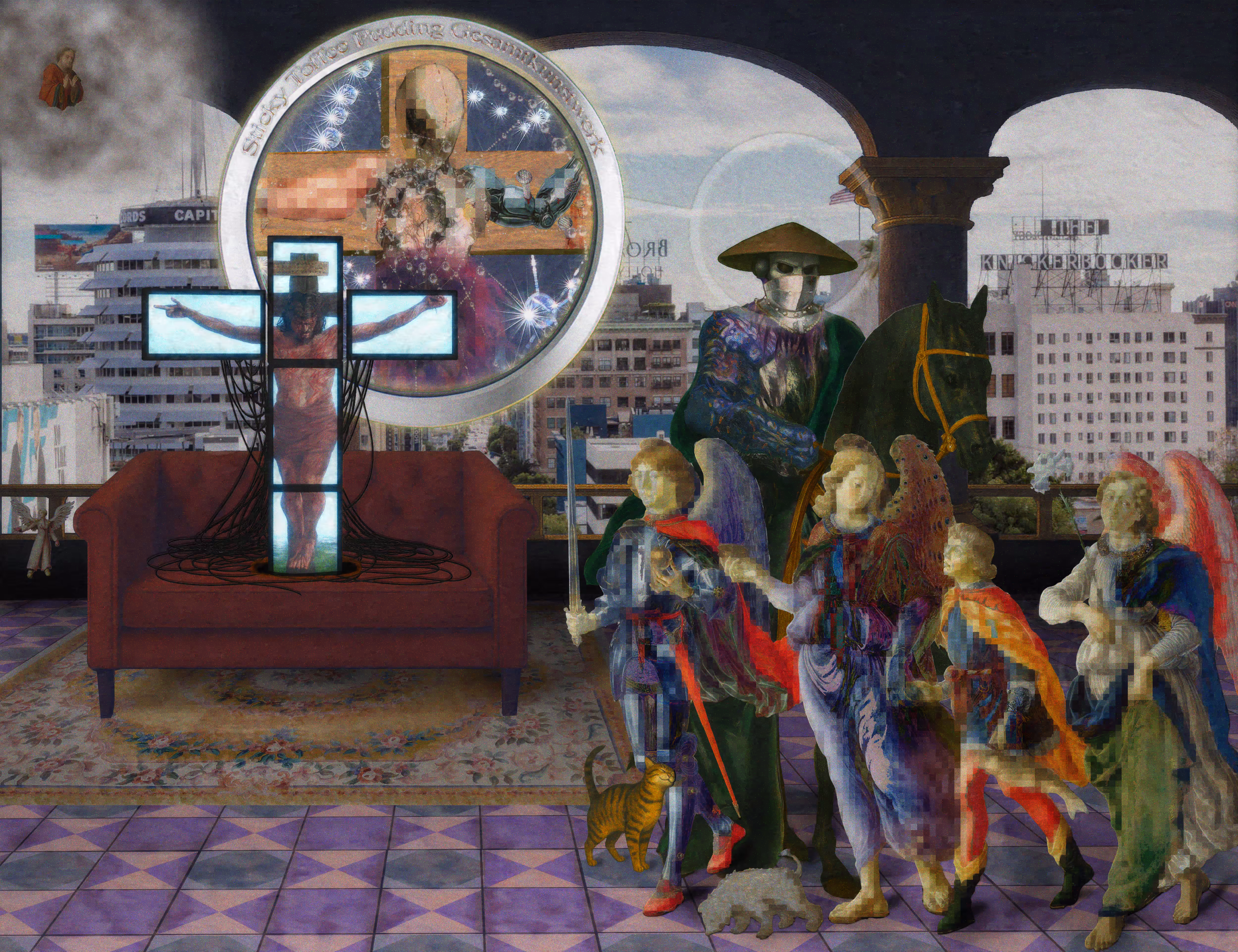 The Pilgrim’s Living Room Crucifixion; Mona Lisa Hyper-Gamble #91
