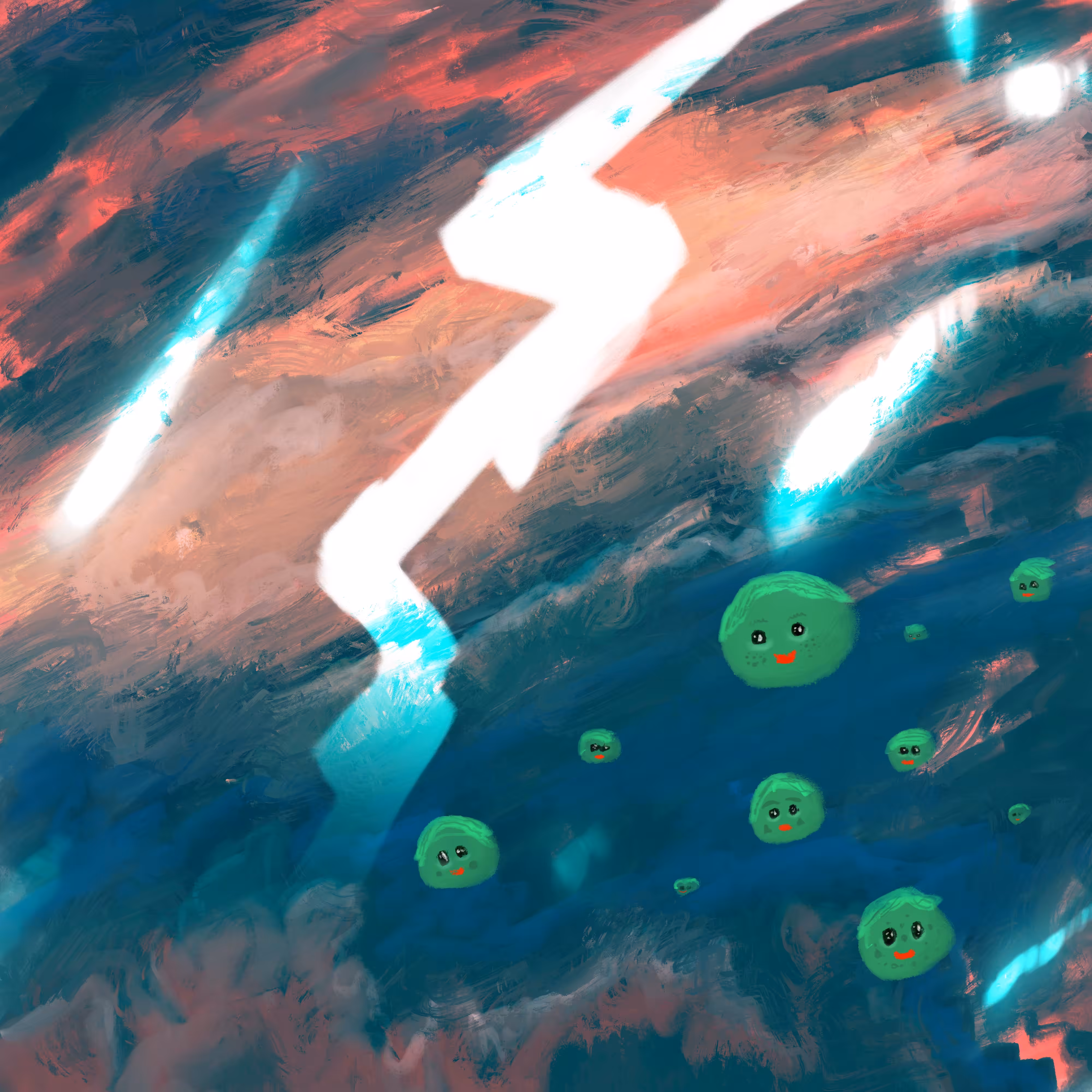 Space Pepe lightning Balls 