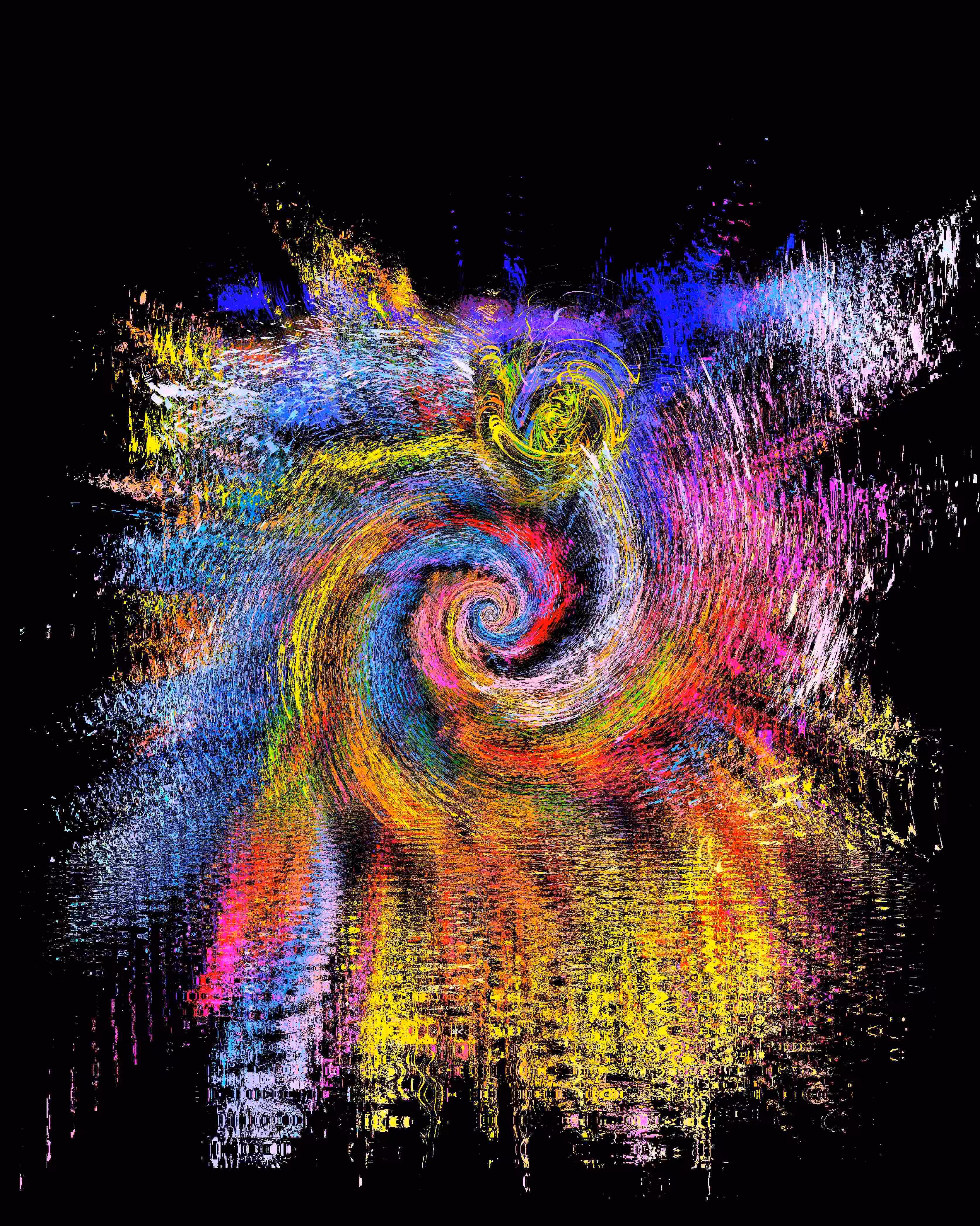 Red and Blue wave explosion 