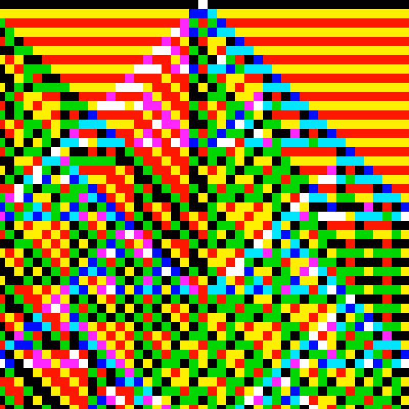 RGB Elementary Cellular Automaton #906