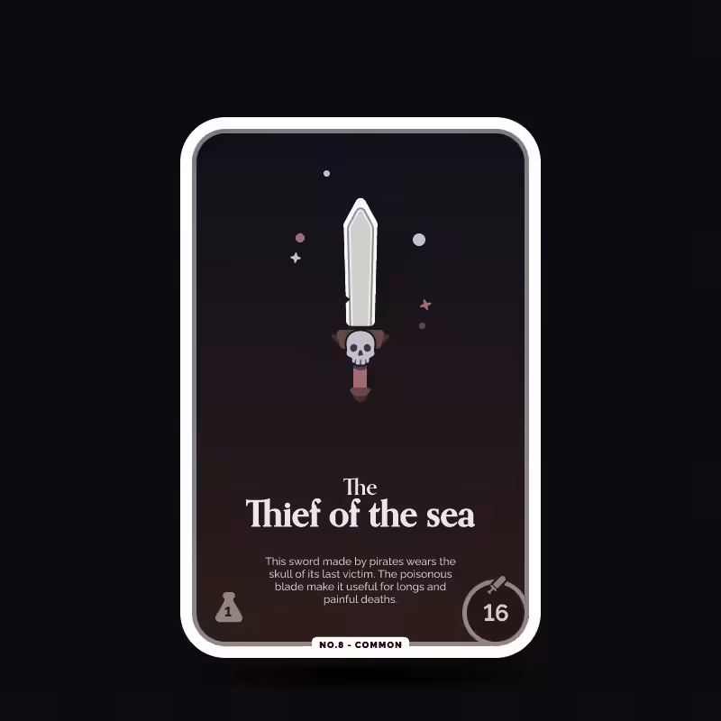 Battle Card no.8 - The Thief of the sea - Common