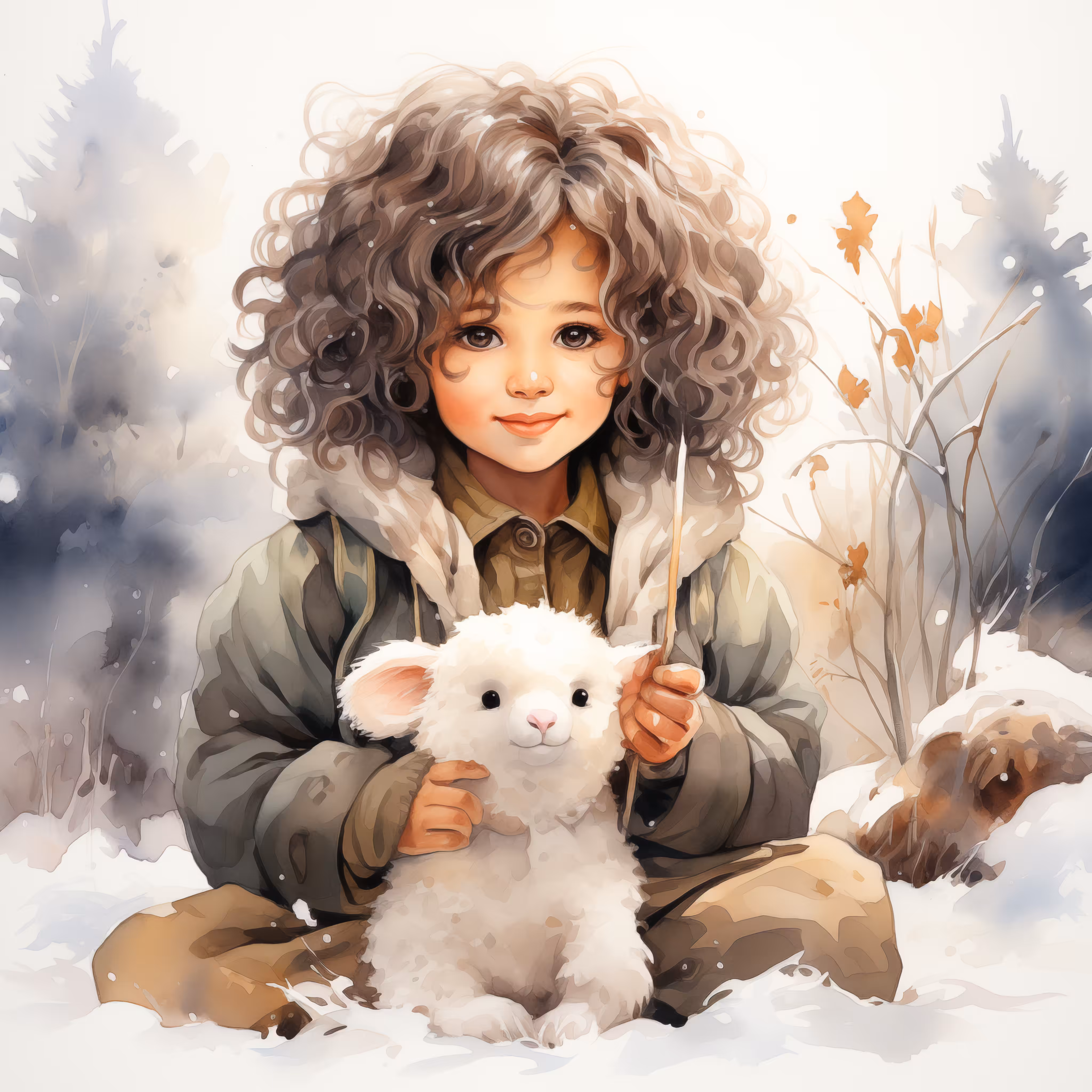 LAURA WITH HER LITTLE SHEEP WILLY