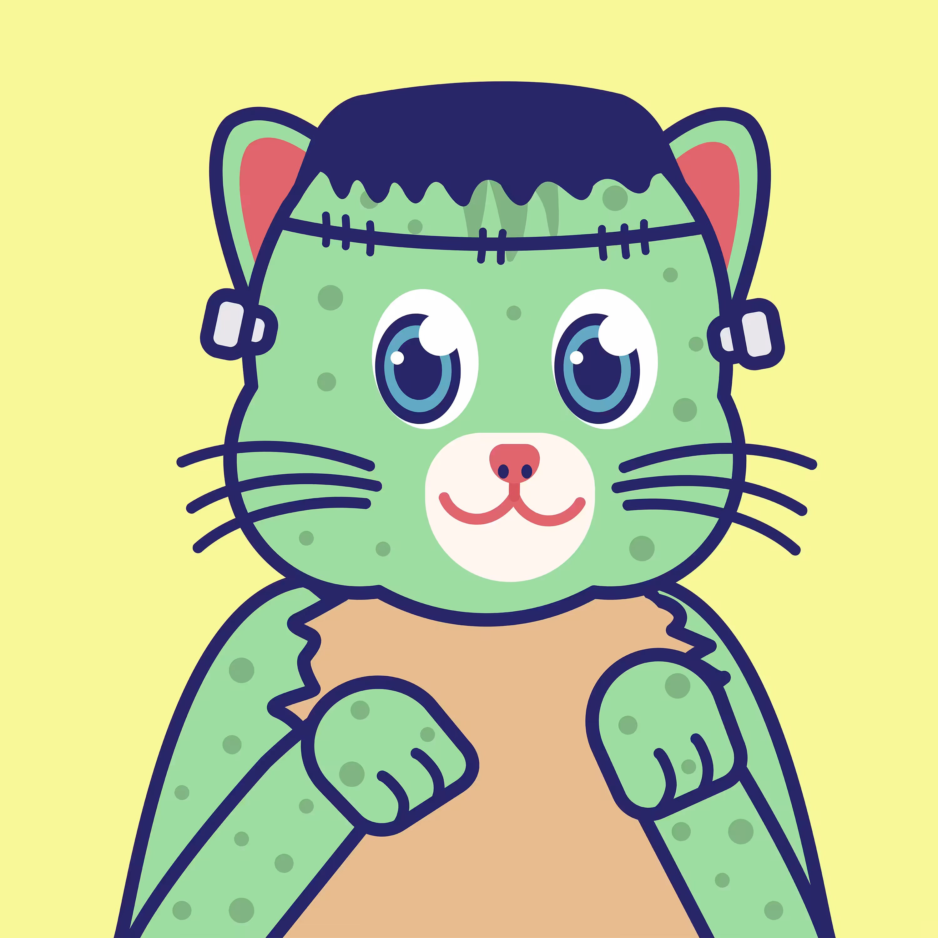 Kiddy Cat Halloween Series | Frankenstein