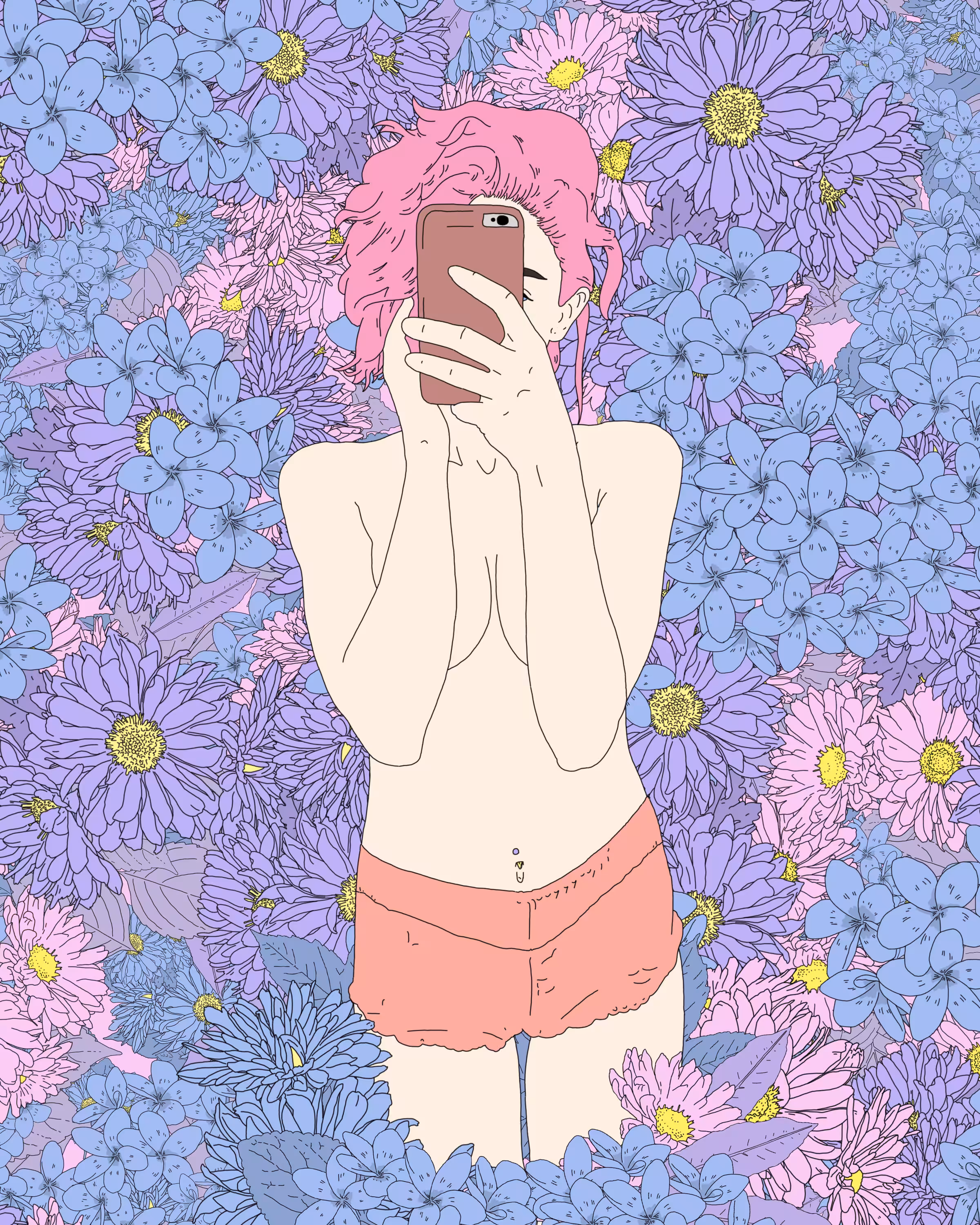 Mirror selfie in heaven