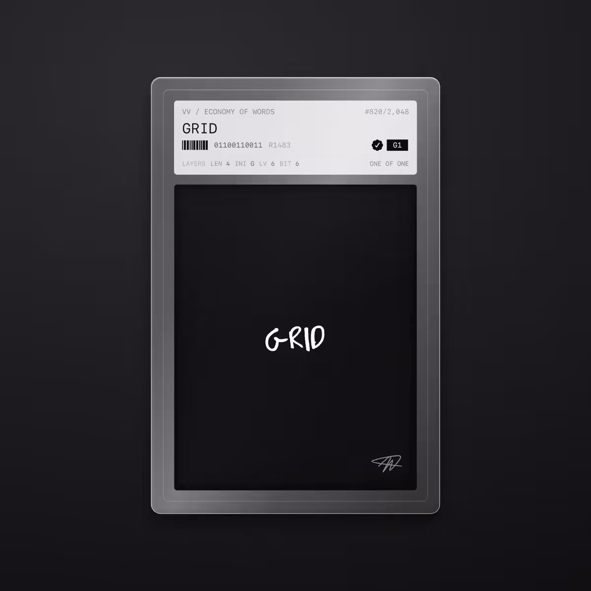 Economy of Words: GRID · #820