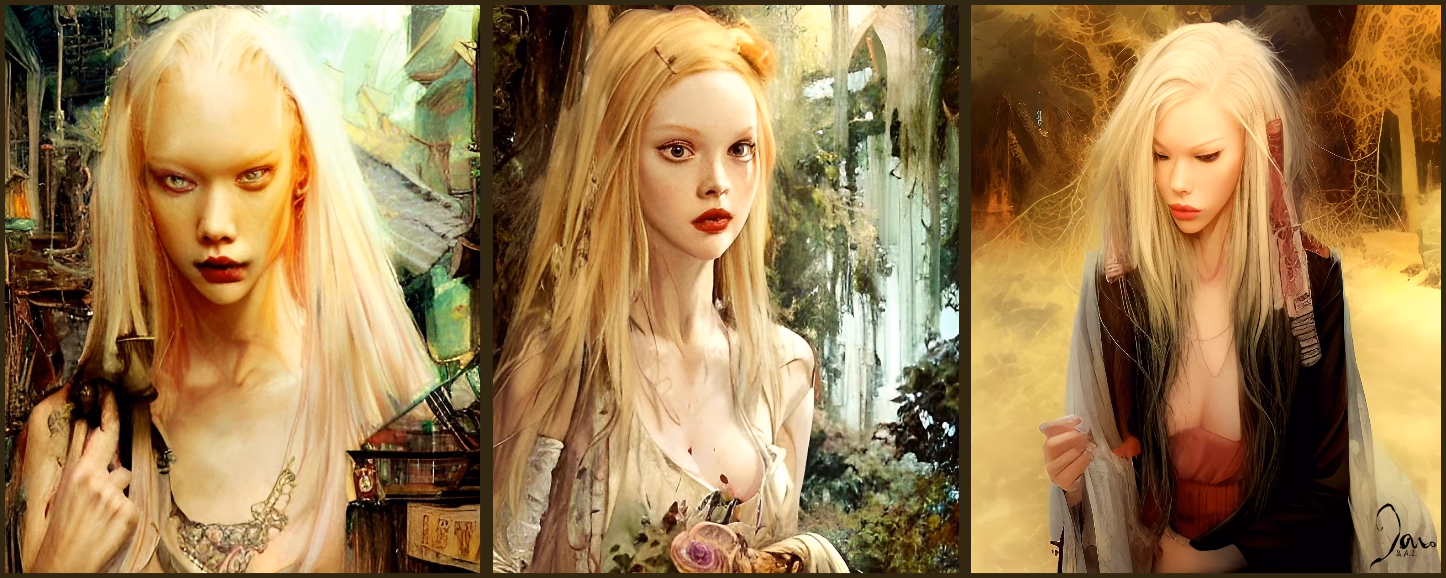 Three Witches: the Potion Seller, the Healer and the Outcast