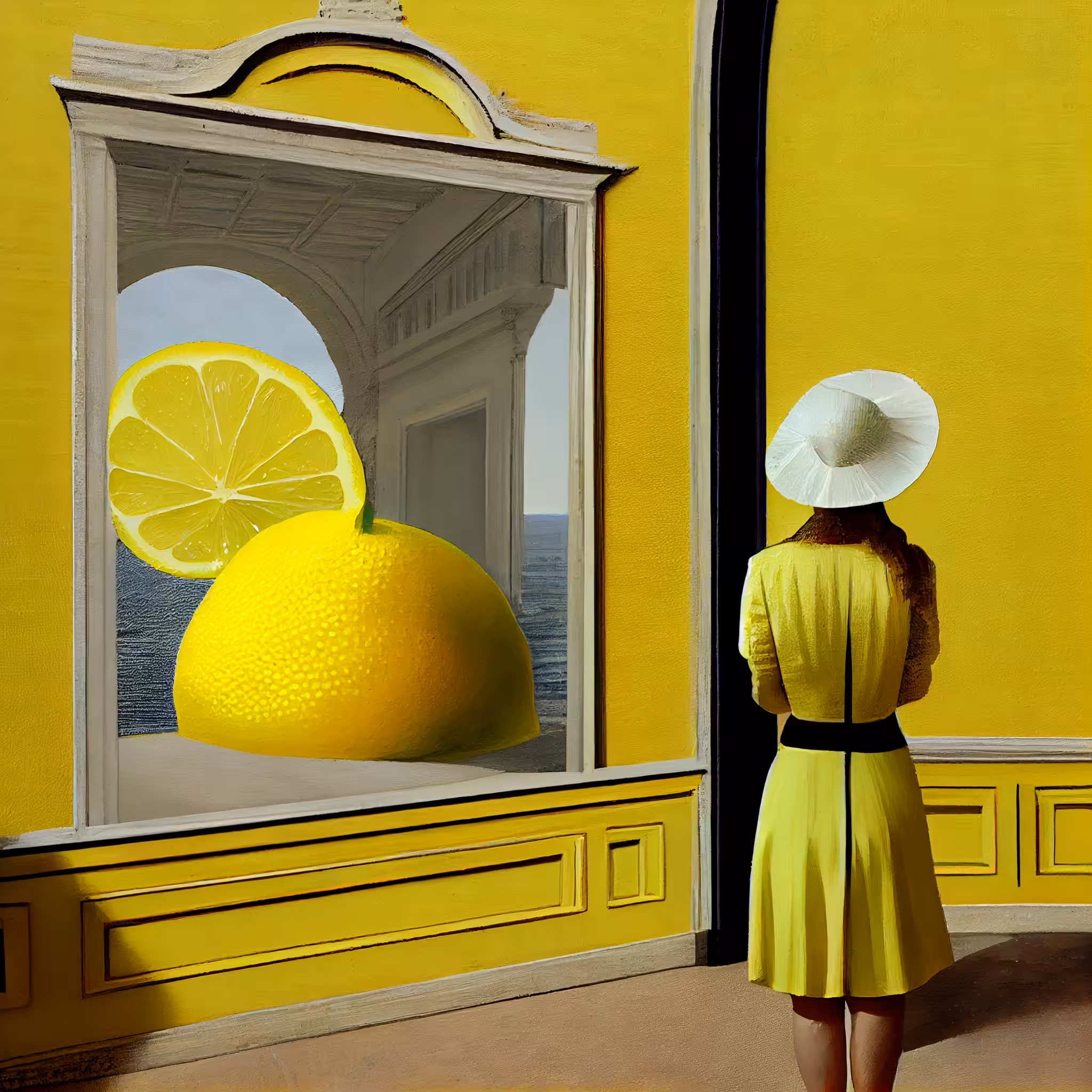 Yellow afternoon at the gallery
