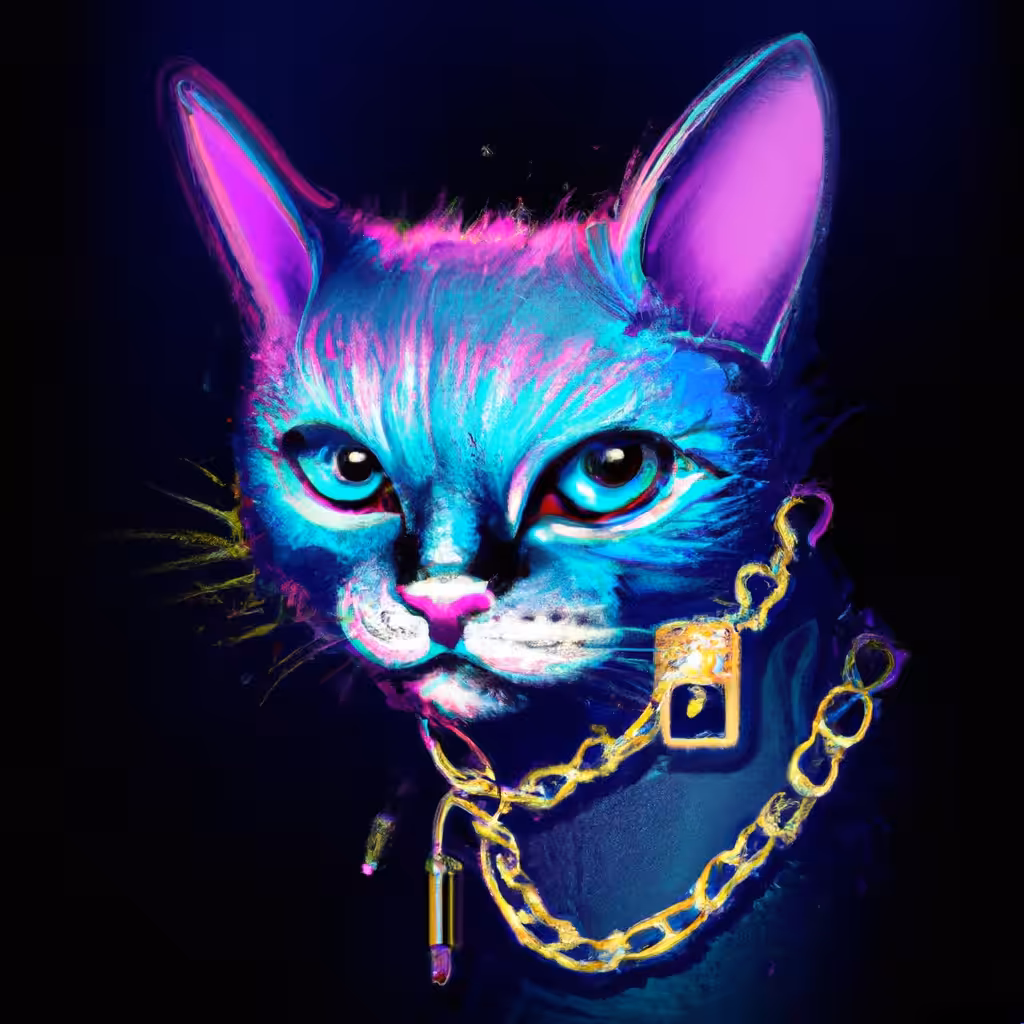 Cat with chain