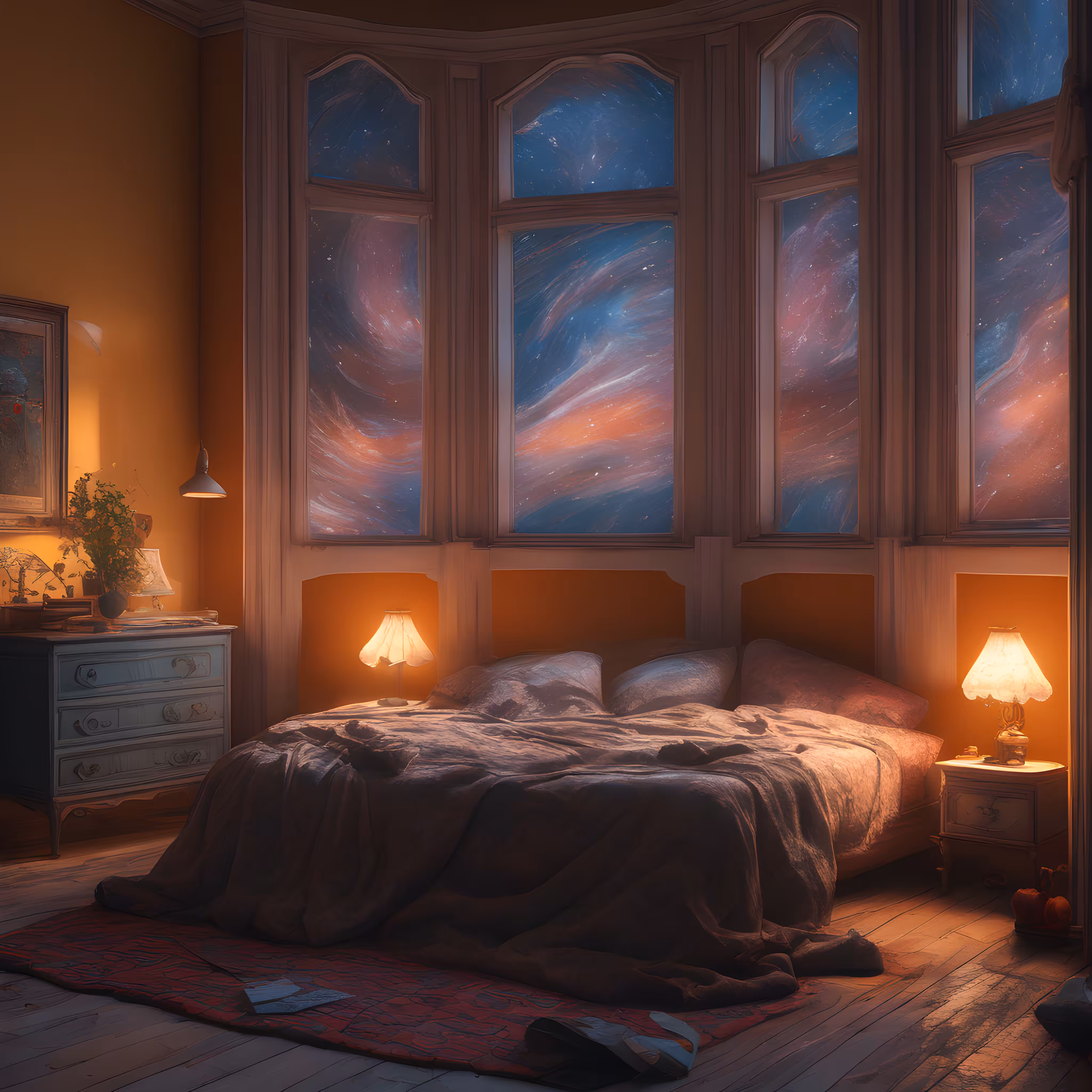 "Starry Slumber: A Galaxy's Serenade"