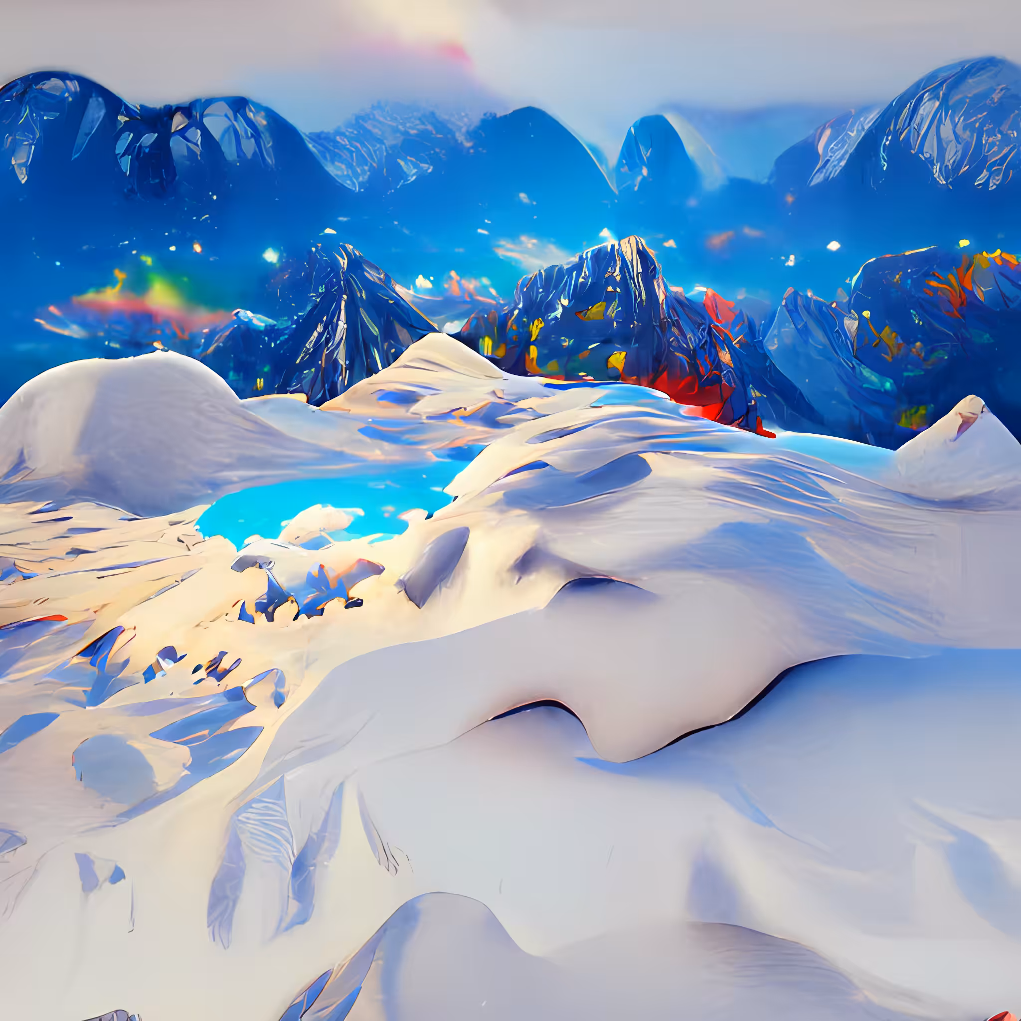 Snowy AI Mountains #1