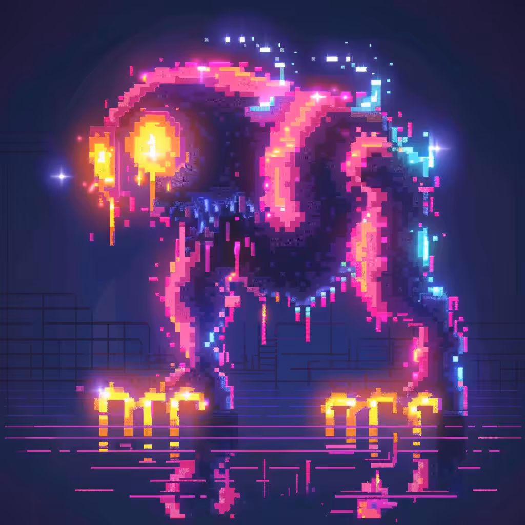 Neon Lamp Monsters on Base #13