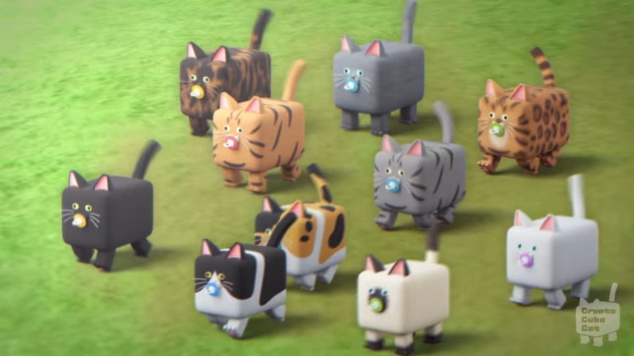 CryptoCubeCat Running Cats