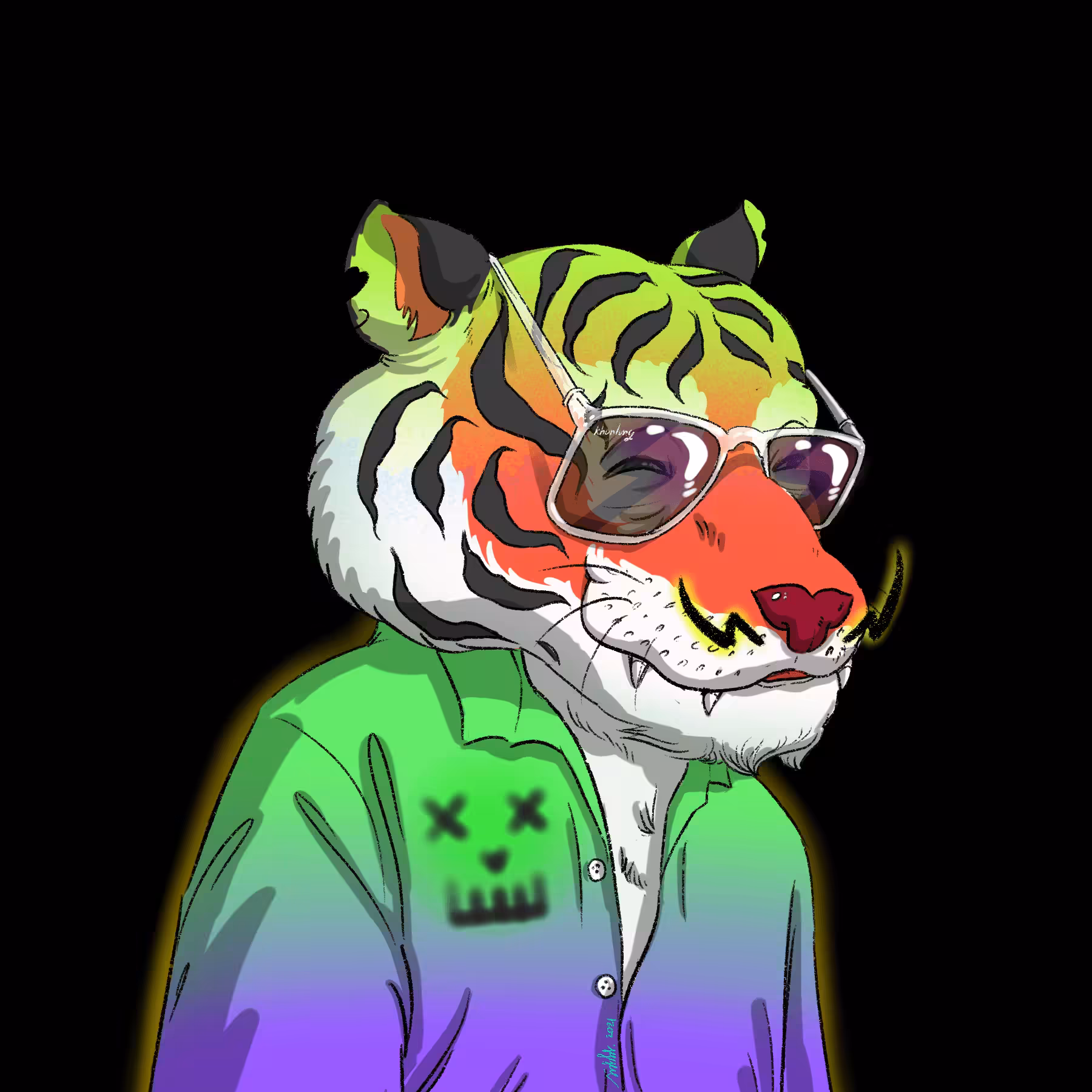 LUNGtiger on black #66