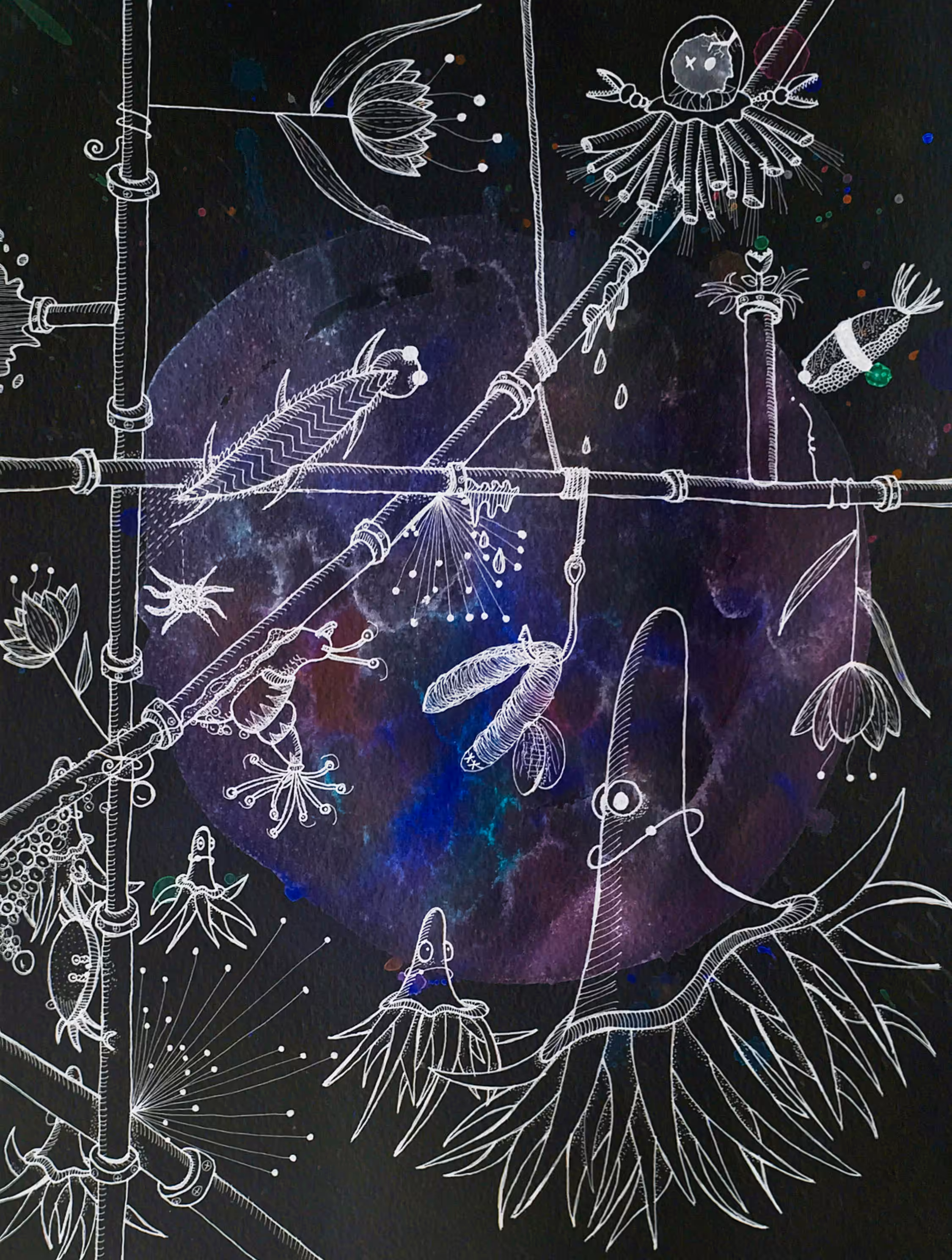 Naïve Octopus pUPus - 1st LM crypto drawing Based on AI generative Story 