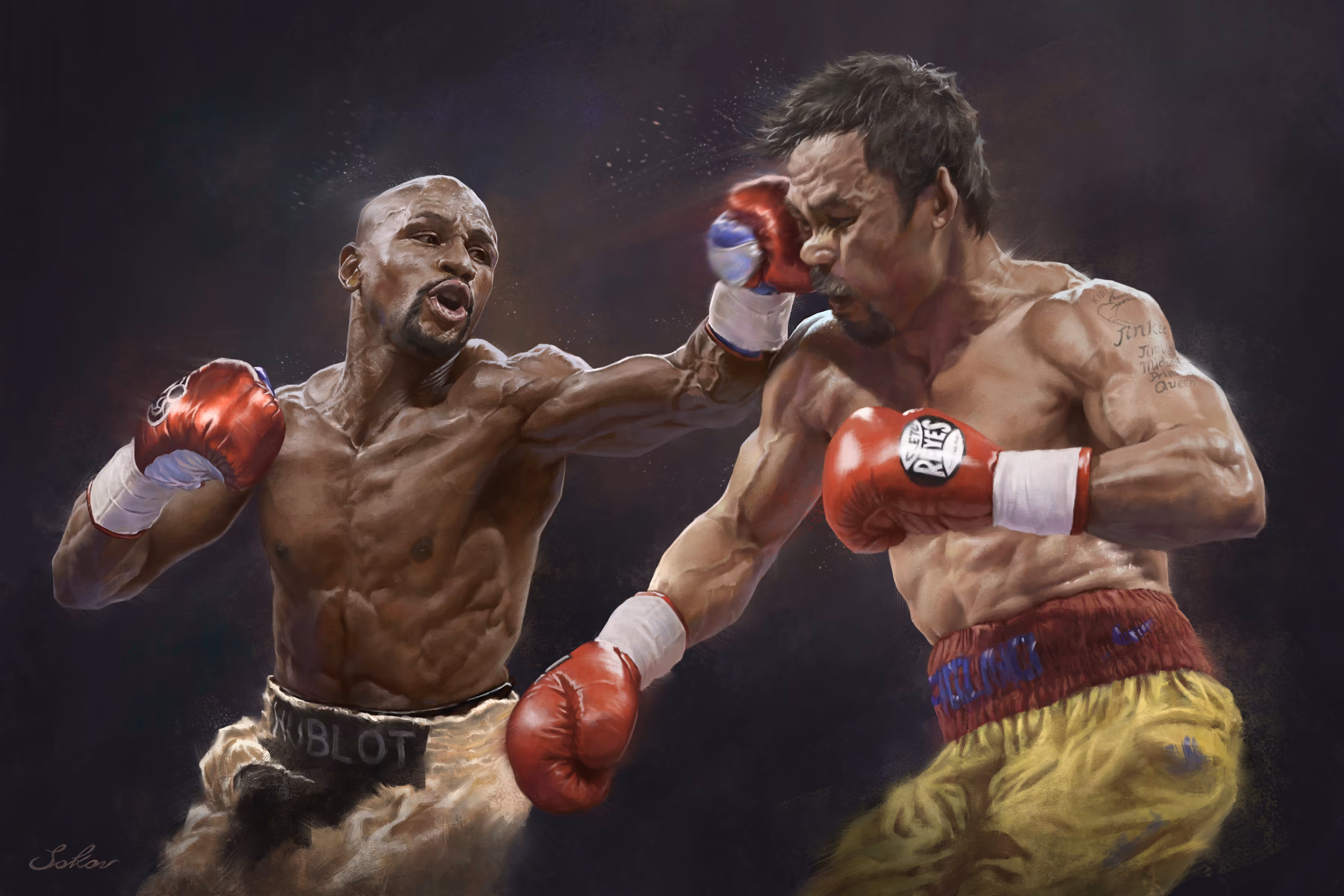 Floyd Mayweather vs Manny Pacquiao | Painting