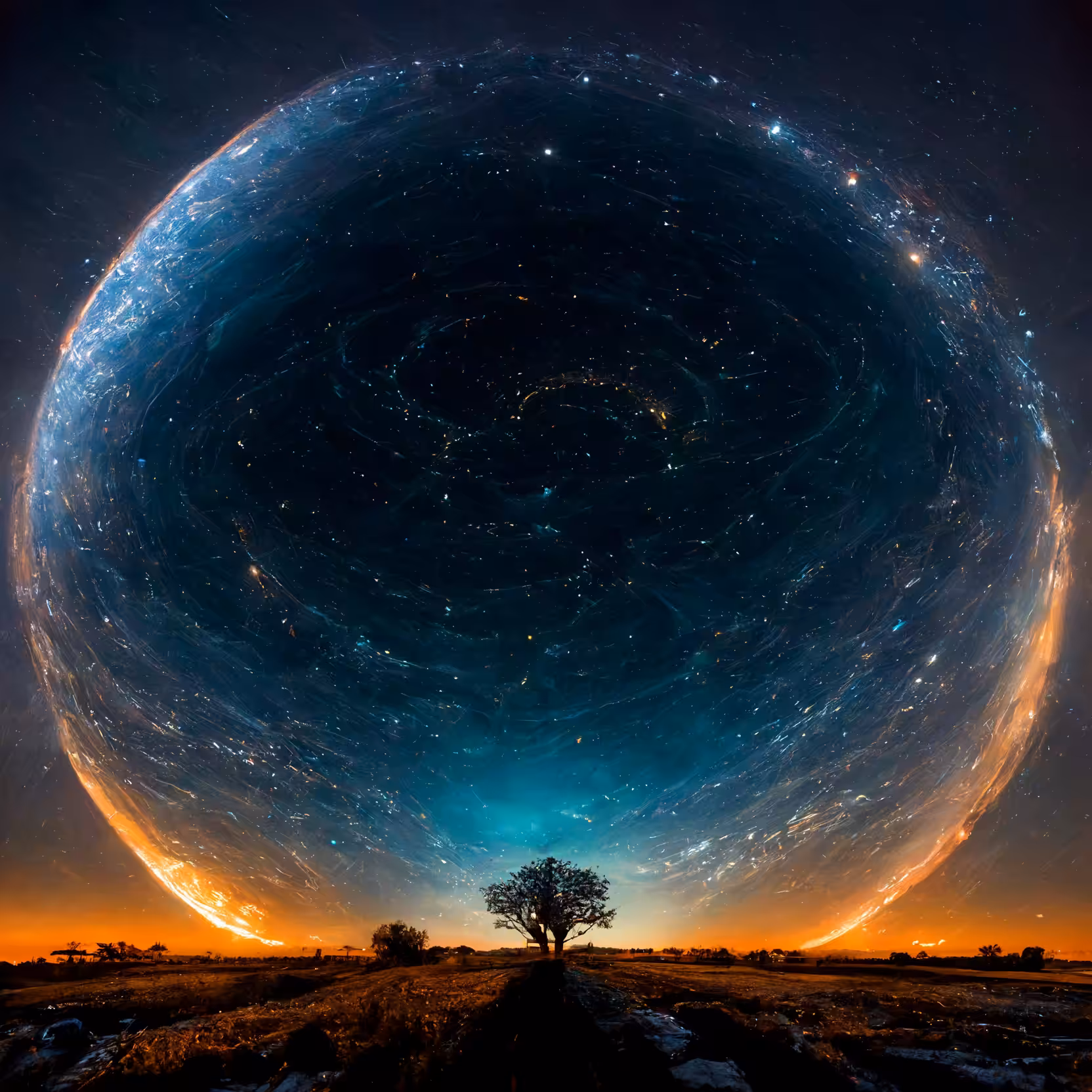 Field overlooking the Universe