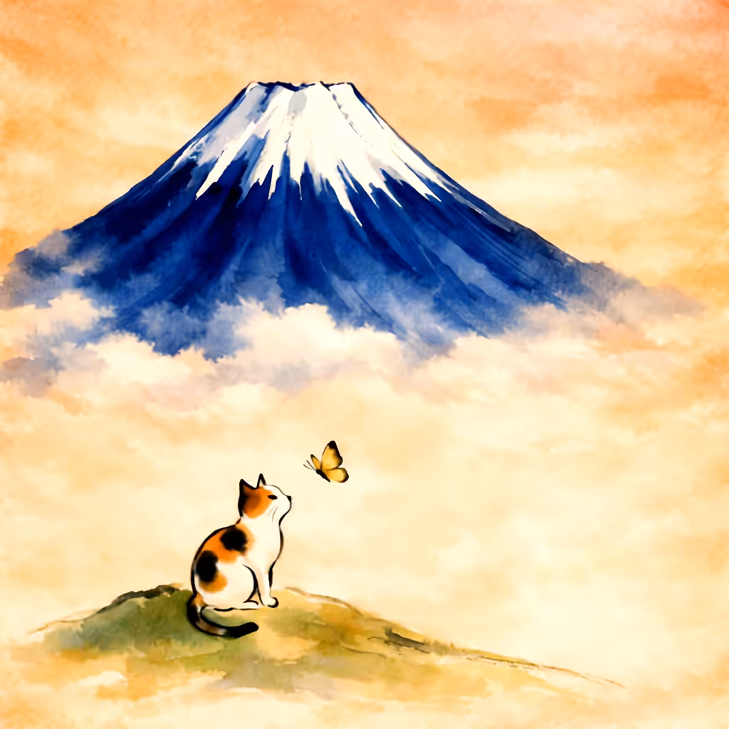 Simple Fuji Art: Still Moment