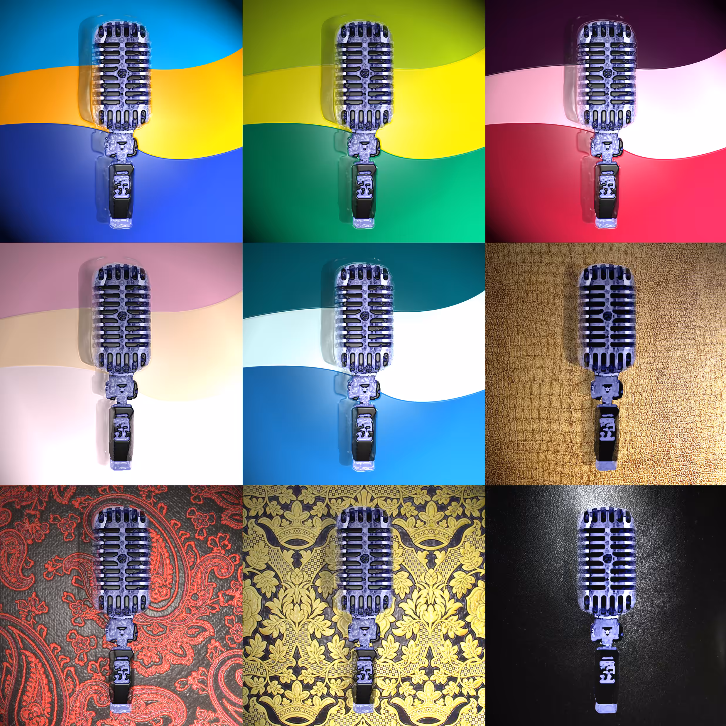 retro microphone family