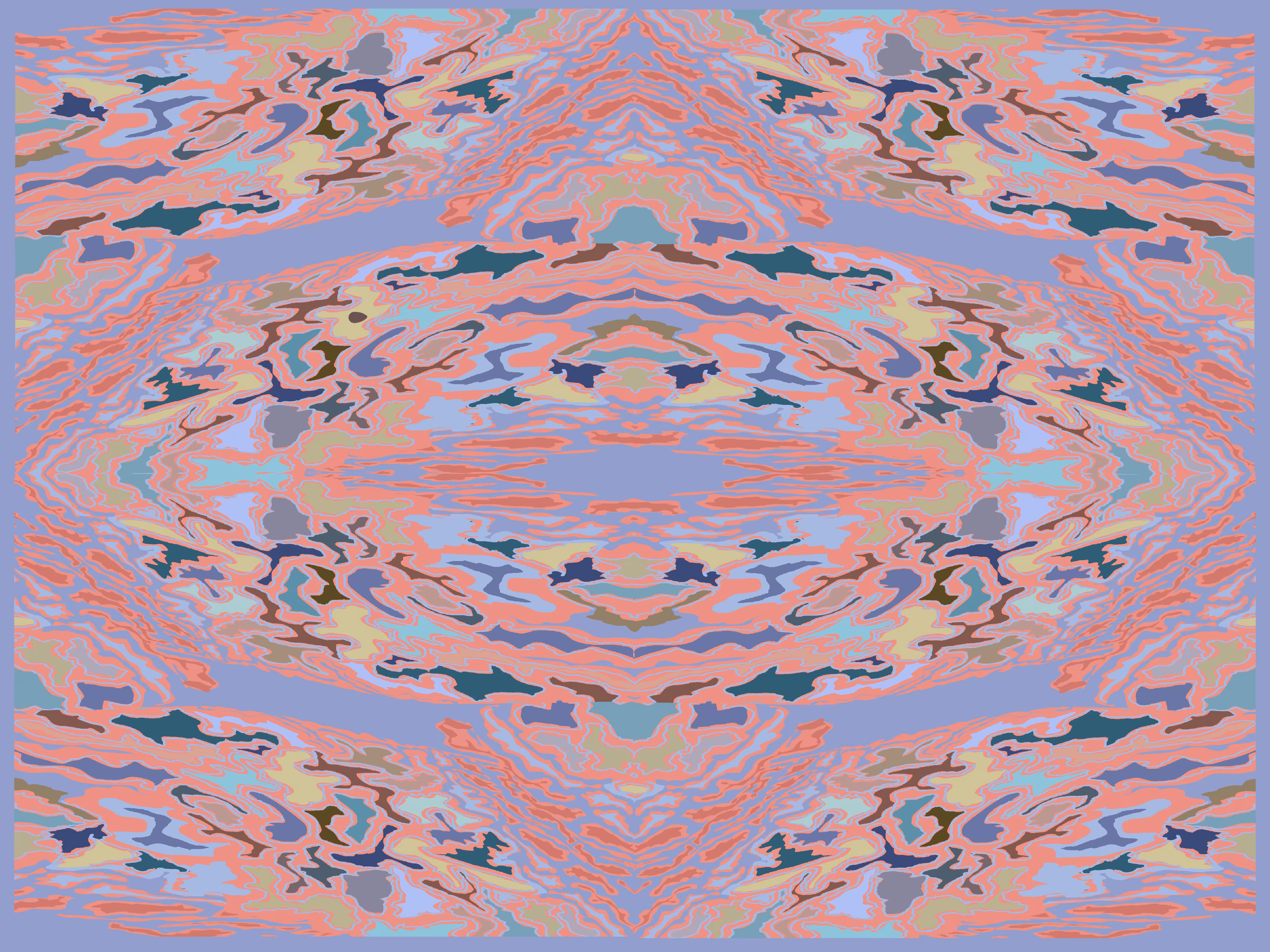 Ornament blau-rosa