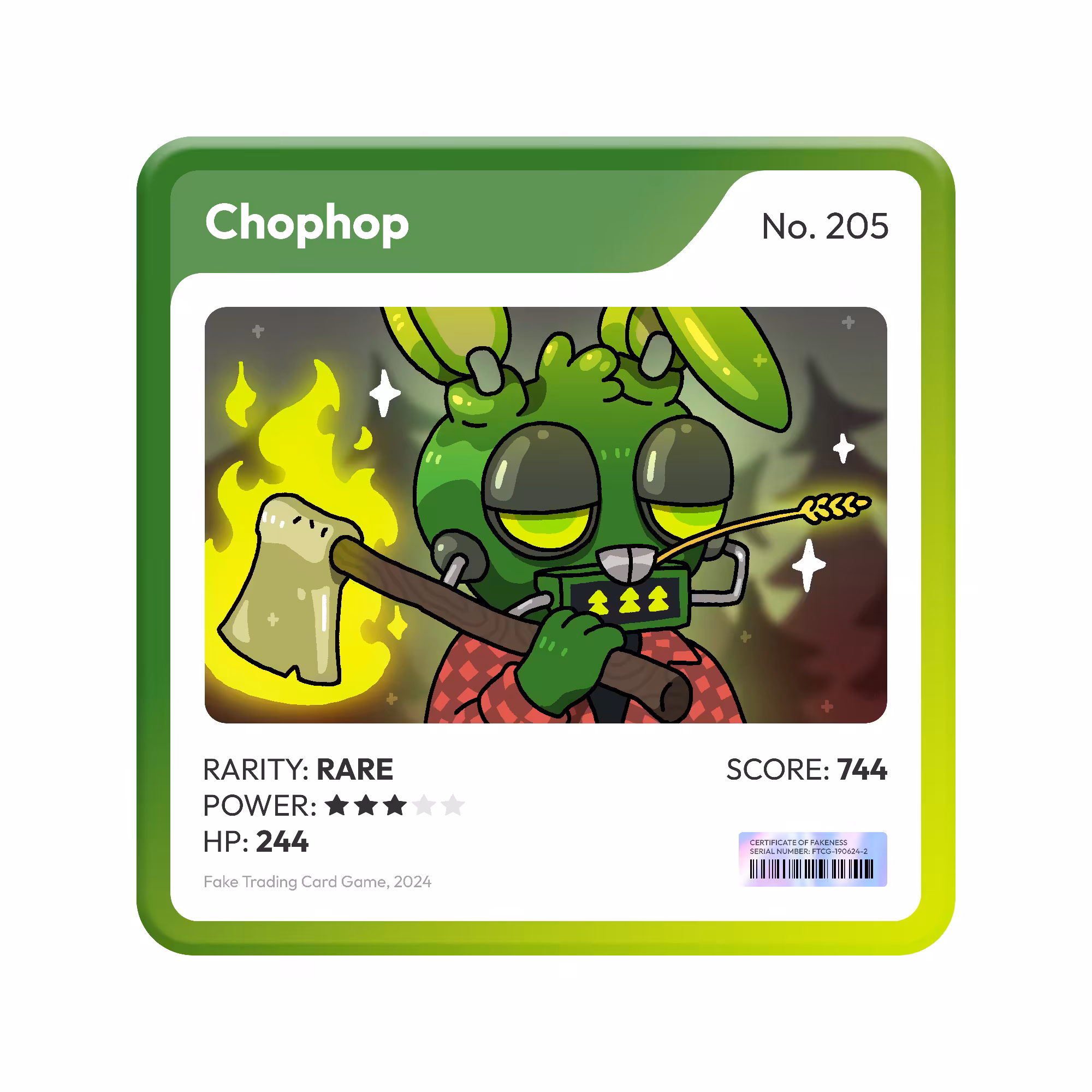 Fake Trading Card Game: Chophop