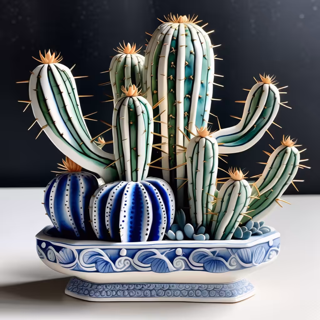 AMAZING  COLLABORATIONS: Cactus Gzhel 1