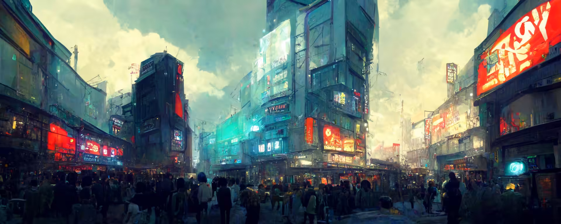 Commercial district close up