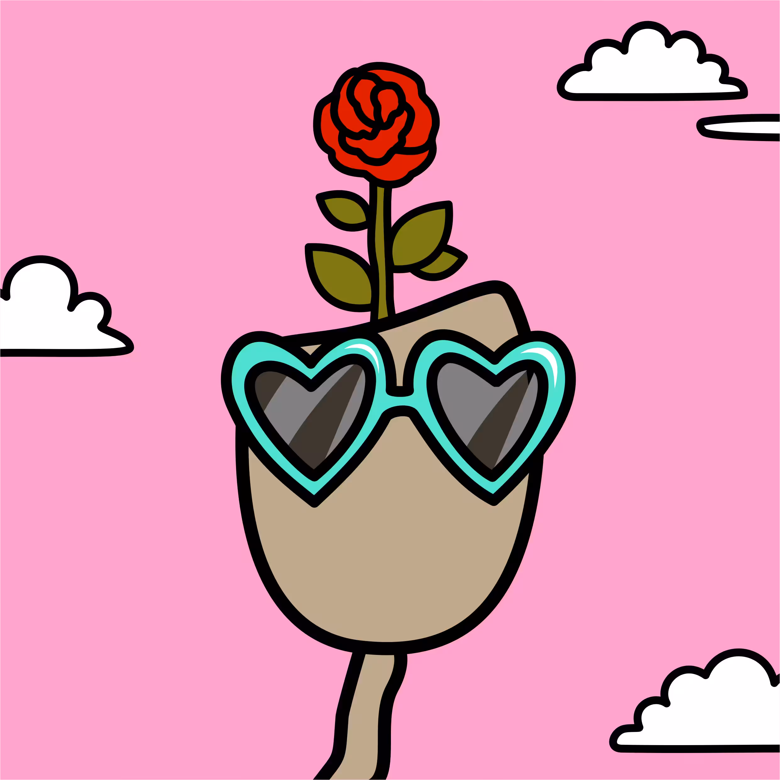 Rose in head