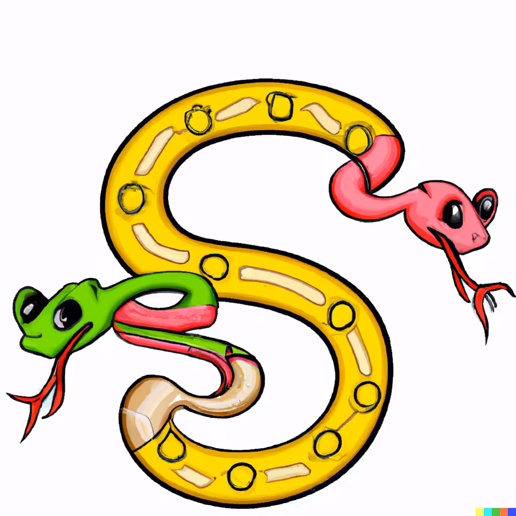 Letter S with snaked edges
