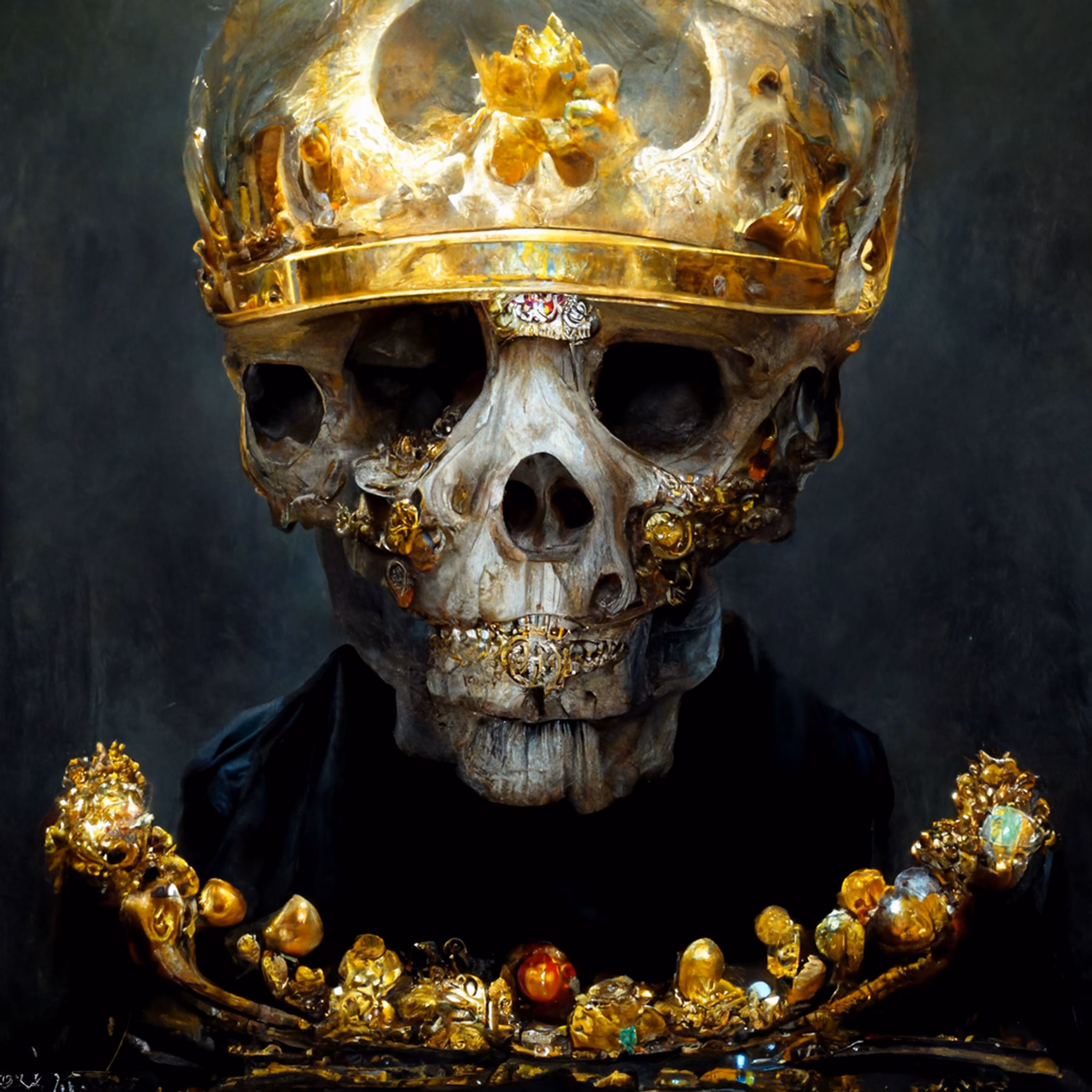 No 11 in the King Skulls Series by Rex Luciferius a rare 1/1 NFT by Rex for #darktez 2022