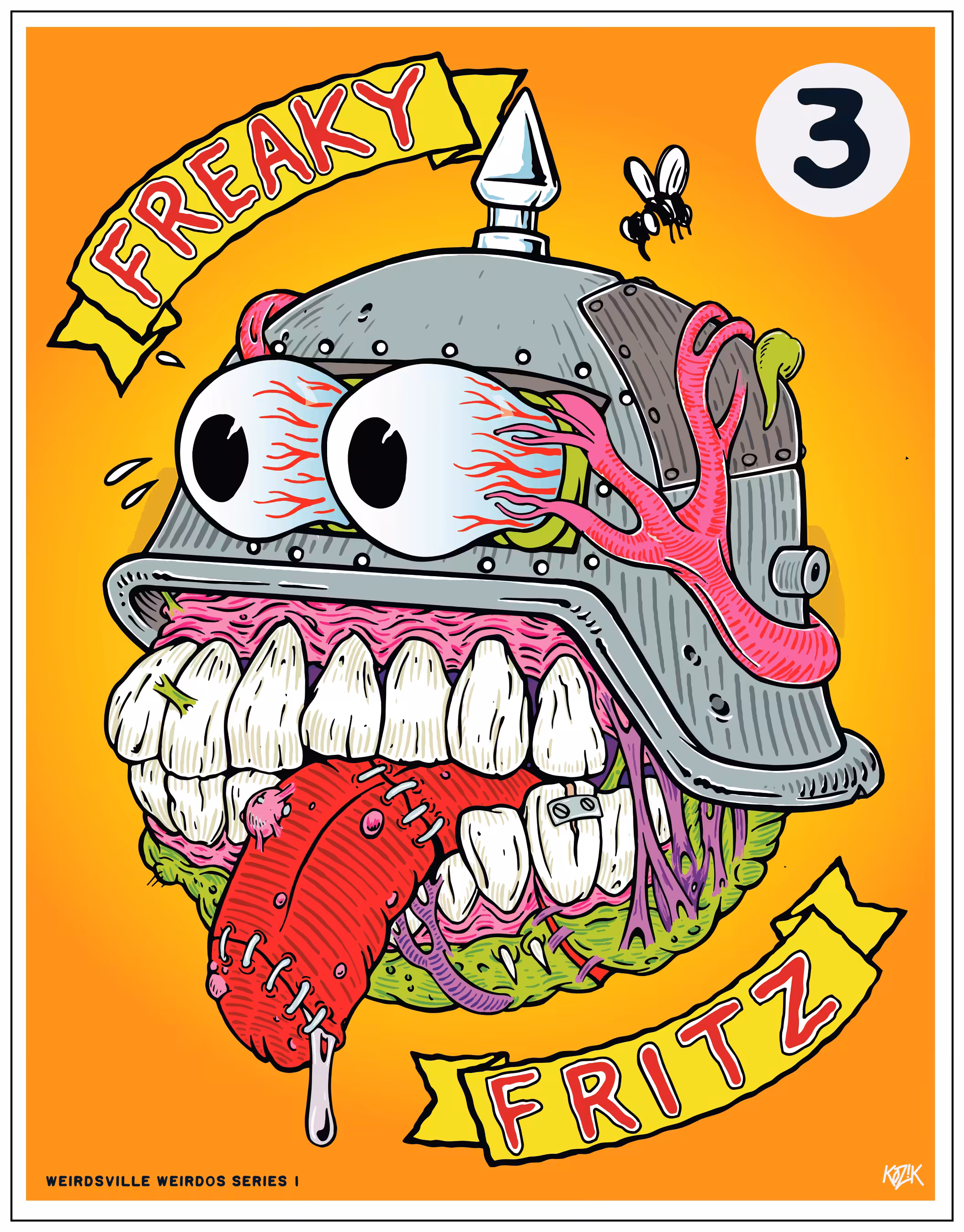 Weirdsville Weirdos Series 1.  Papaya Fritz