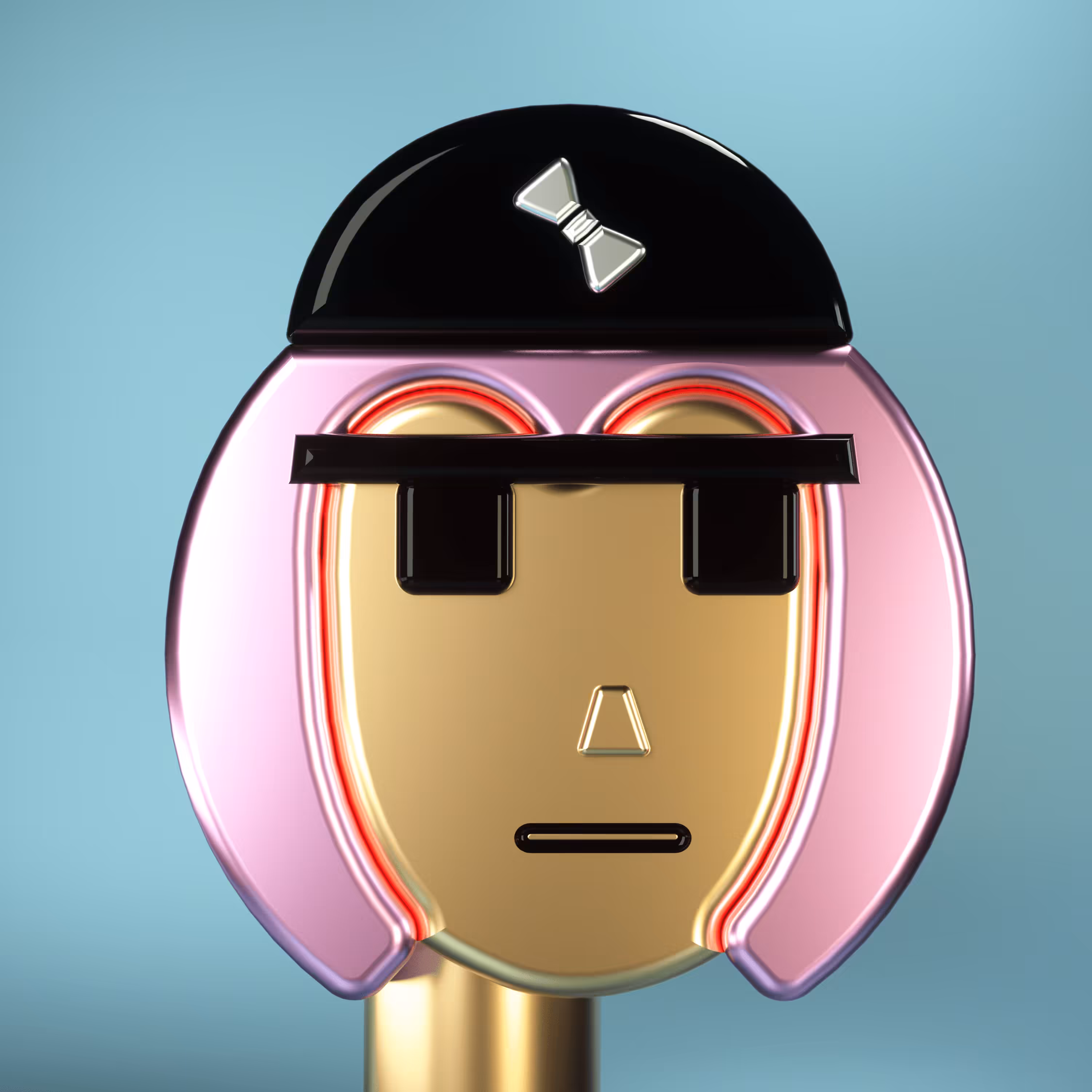 3D Chrome Punks: 3D Chrome Punk #0869