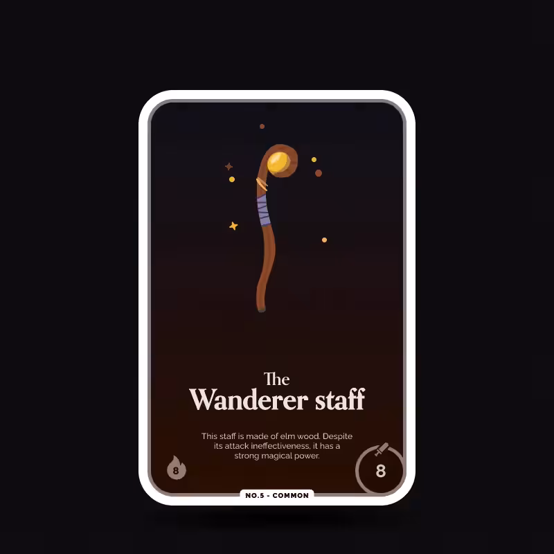 Battle Card no.5 - The Wanderer staff - Common