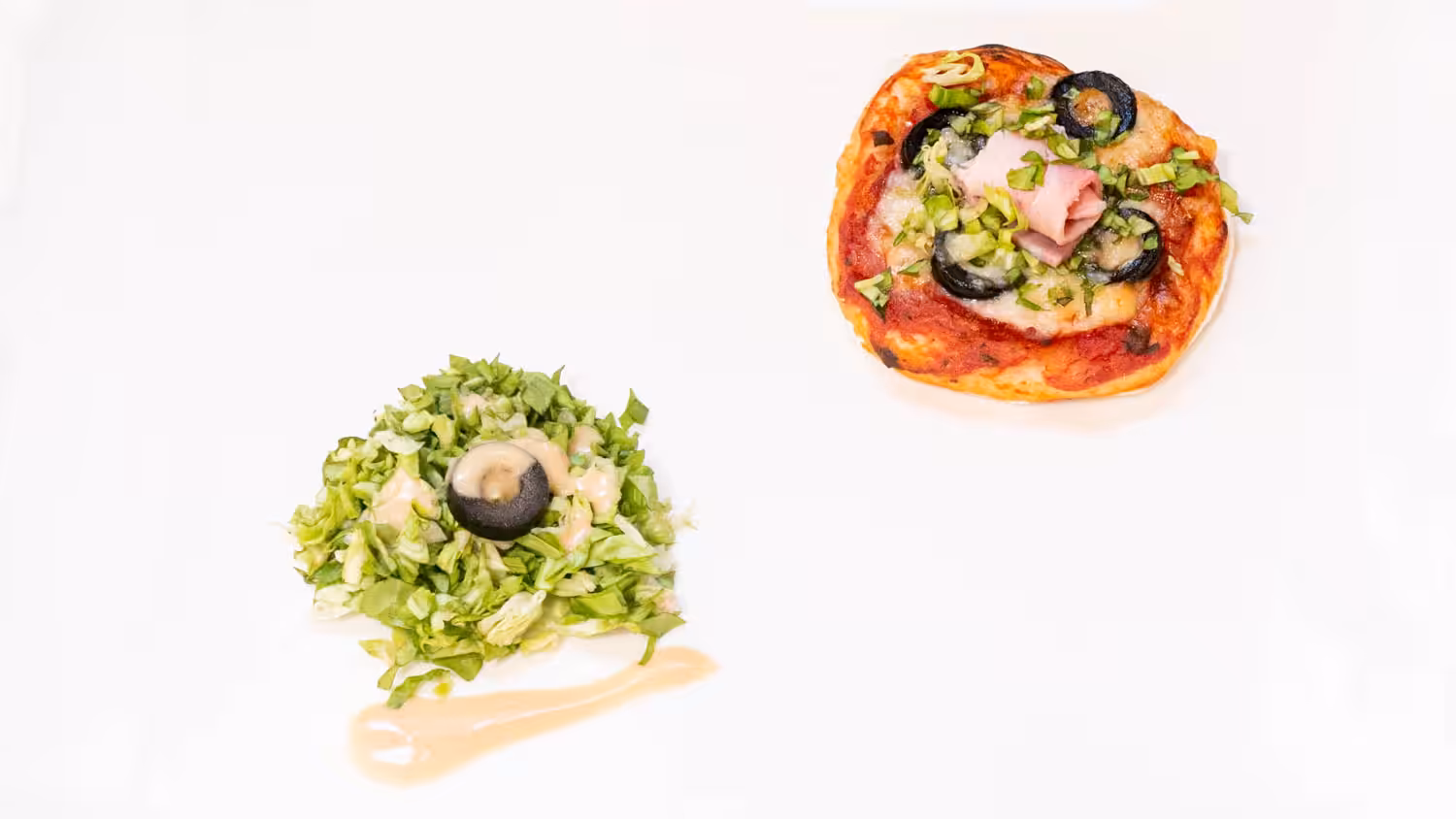 Pizza & salade verte / Pizza & salad