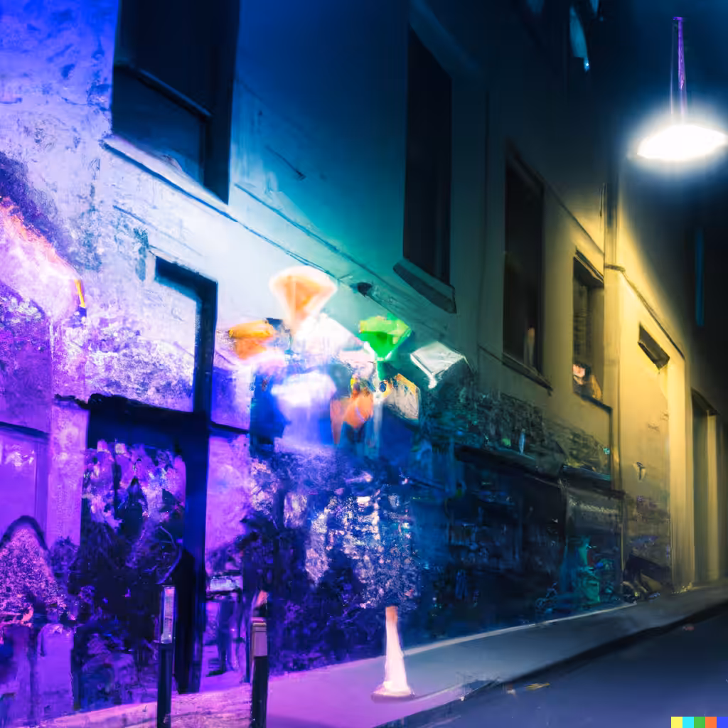 Illuminated Street Art Alley No. 2